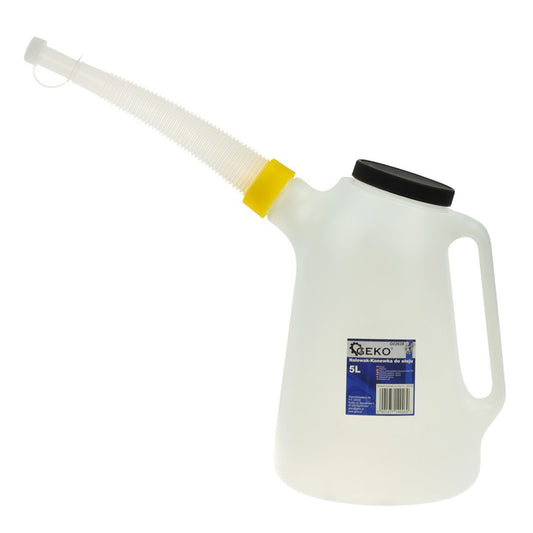 Съд с капак и гъвкав маркуч за масло и антифриз, 5 л - GEKO