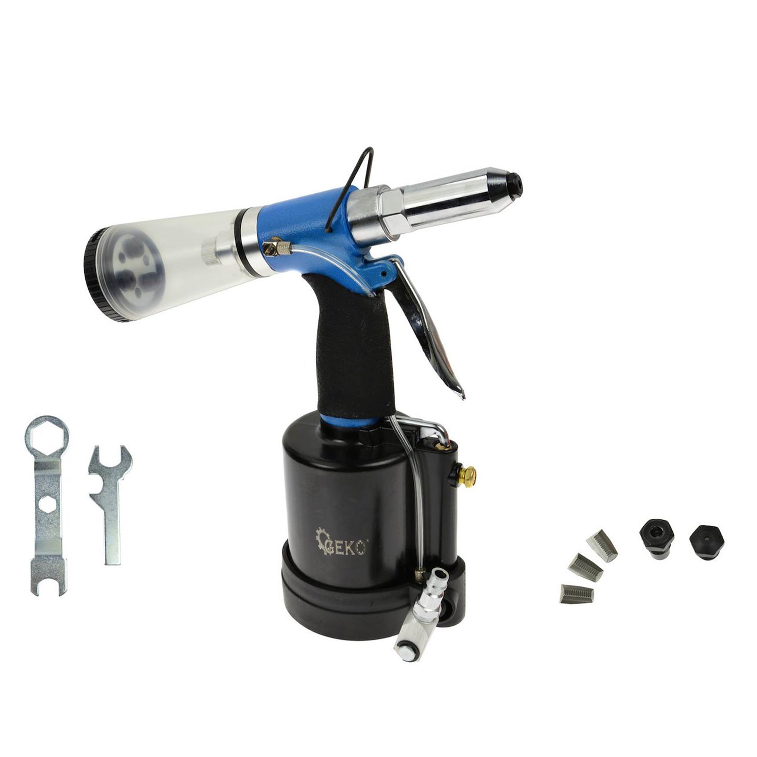 Пневматична нитачка с автоматично засмукване 2,4-6,4 мм GEKO