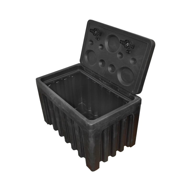 Кутия за инструменти без подпора, черна пластмаса 460x580x800 мм