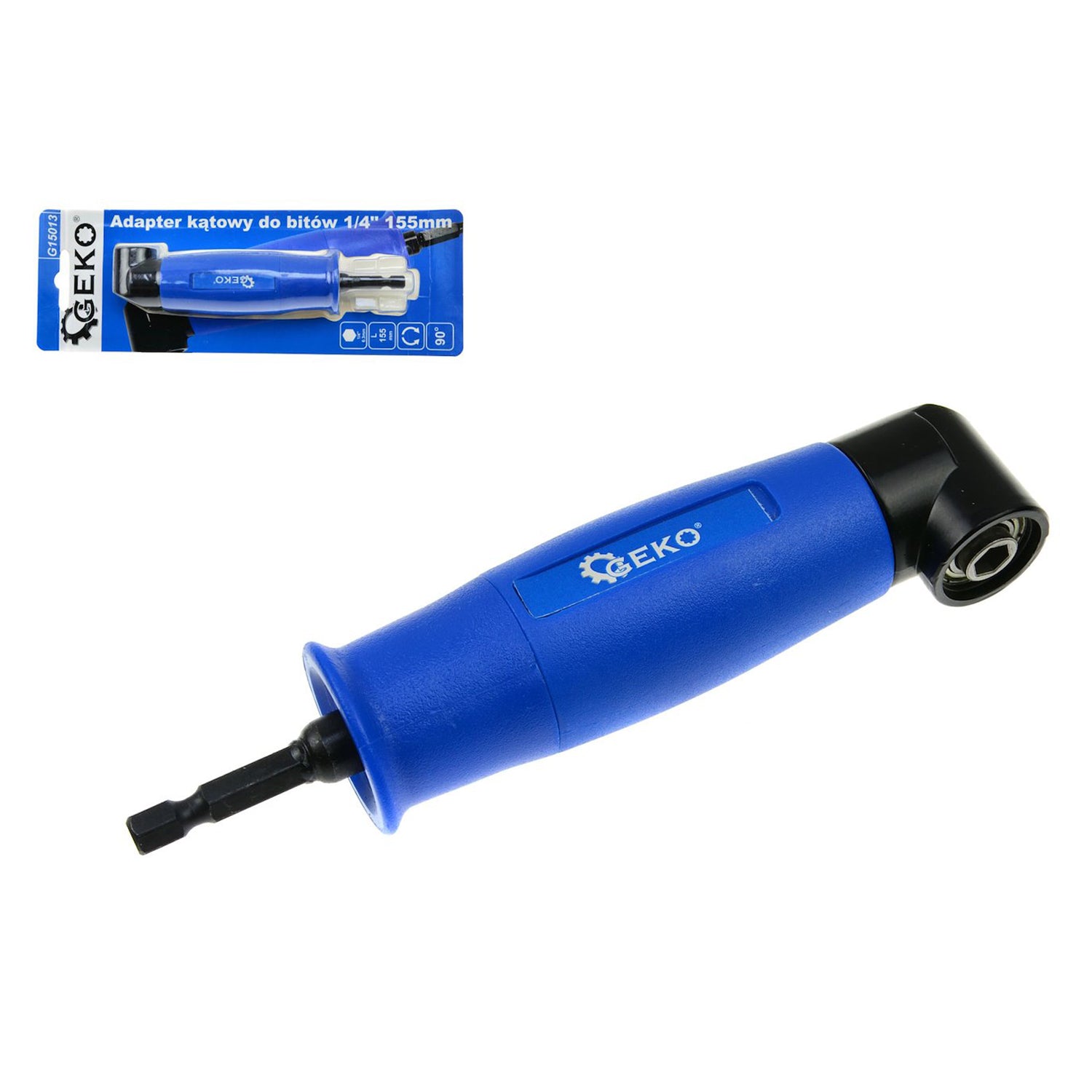 Ъглов адаптер за битове 1/4" 155 мм GEKO