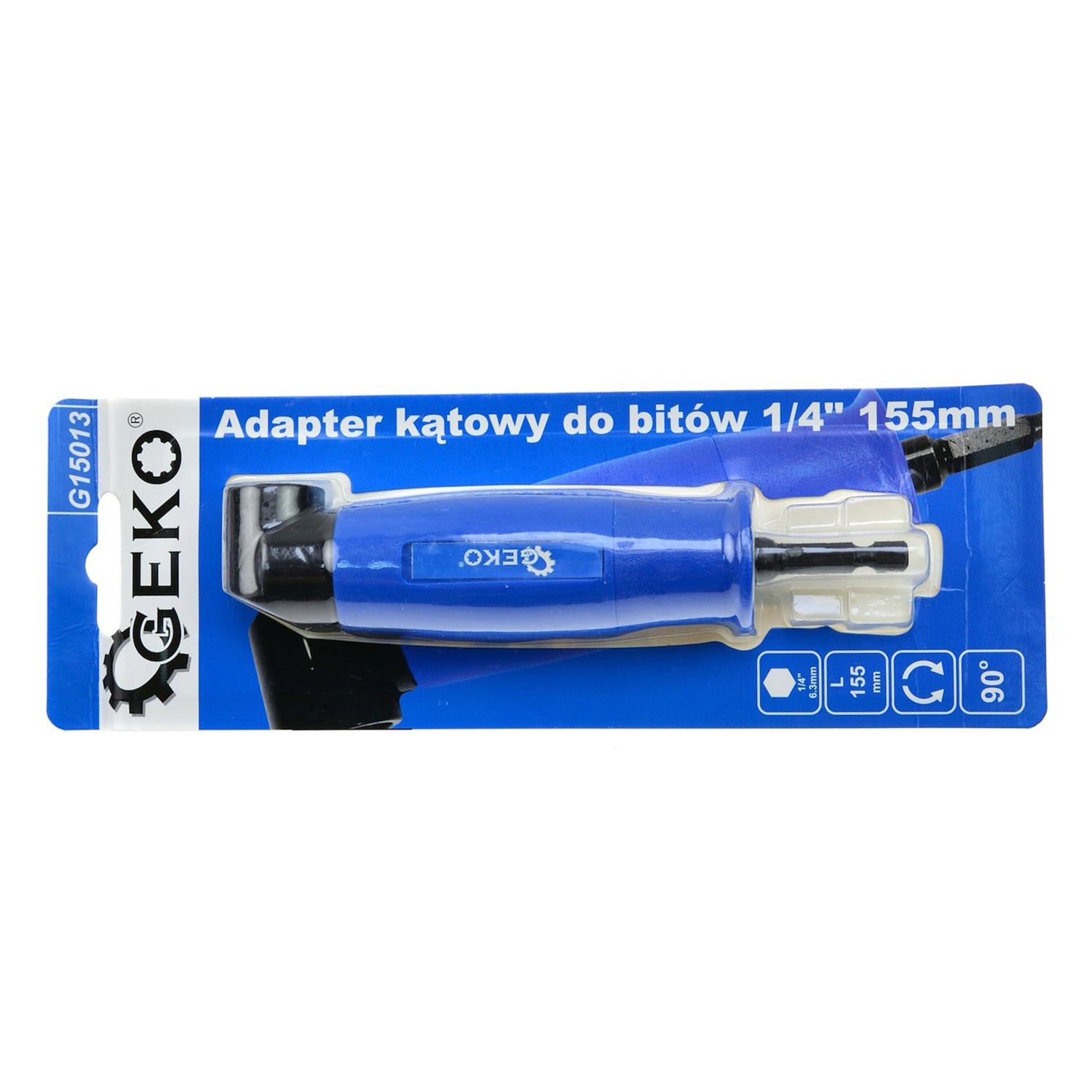 Ъглов адаптер за битове 1/4" 155 мм GEKO
