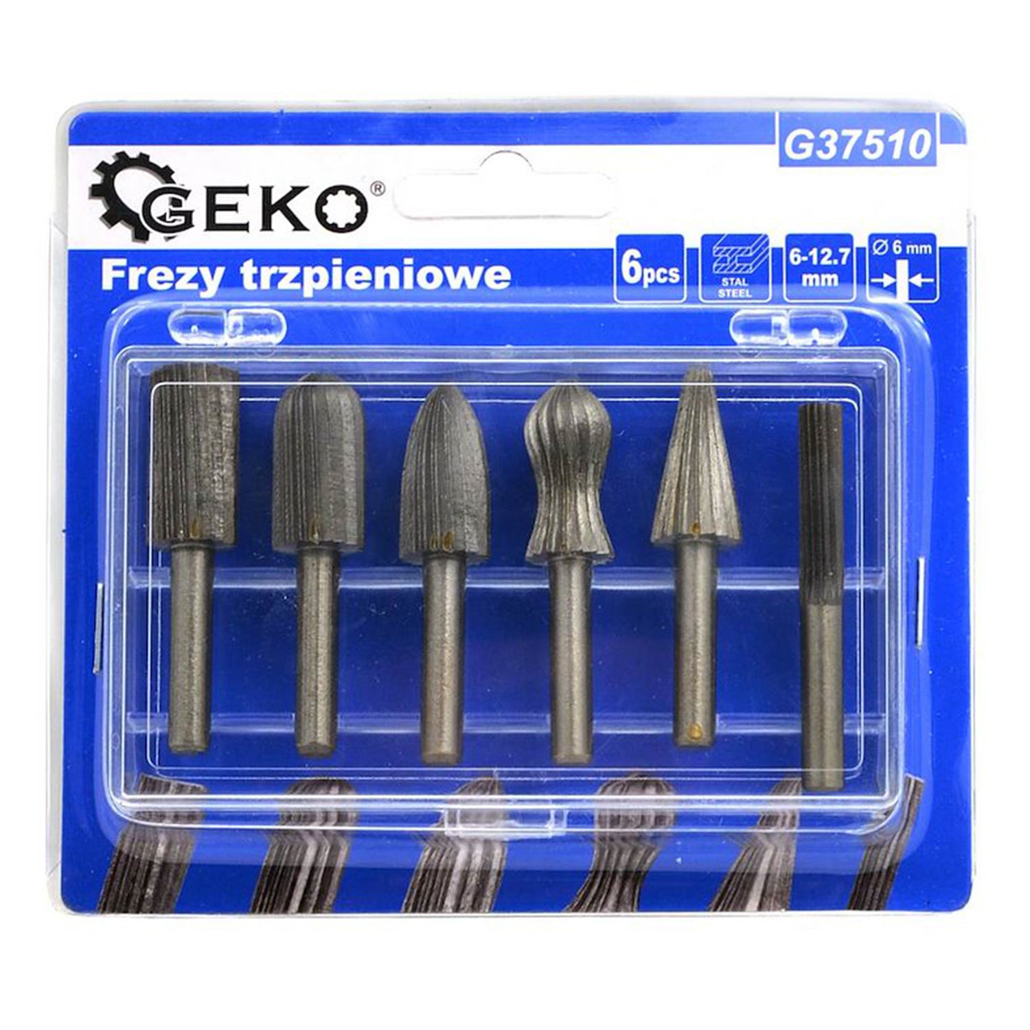 Комплект 6 HSS ротационни фрези, 6–12,7 мм, за метал и дърво