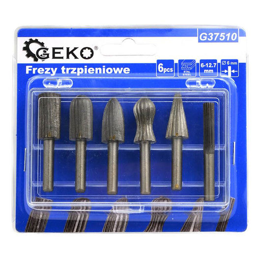 Комплект 6 HSS ротационни фрези, 6–12,7 мм, за метал и дърво