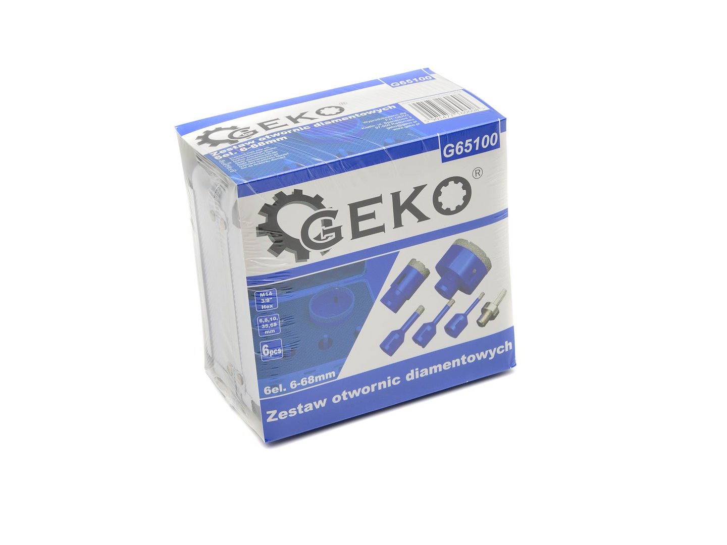 Комплект 6 диамантени боркорони за плочки и керамика 6-68 мм - GEKO