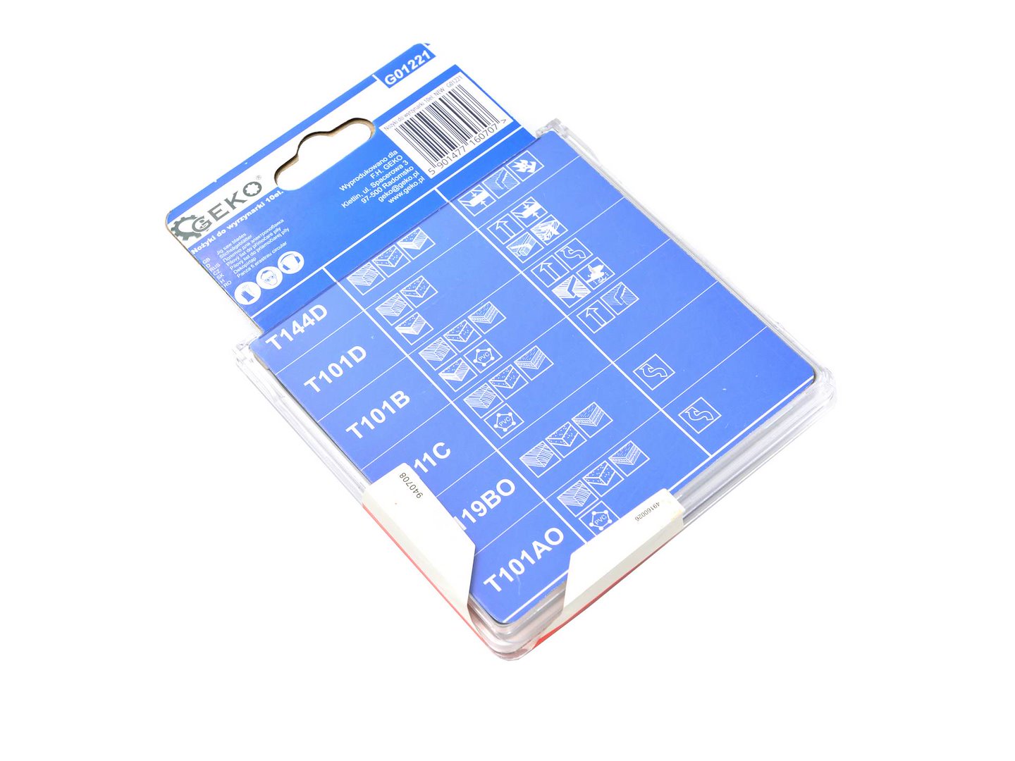 Комплект 10 остриета за махален трион - HCS стомана, Т-образно закрепване - GEKO