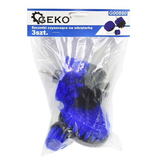 Комплект 3 почистващи четки за бормашина, GEKO