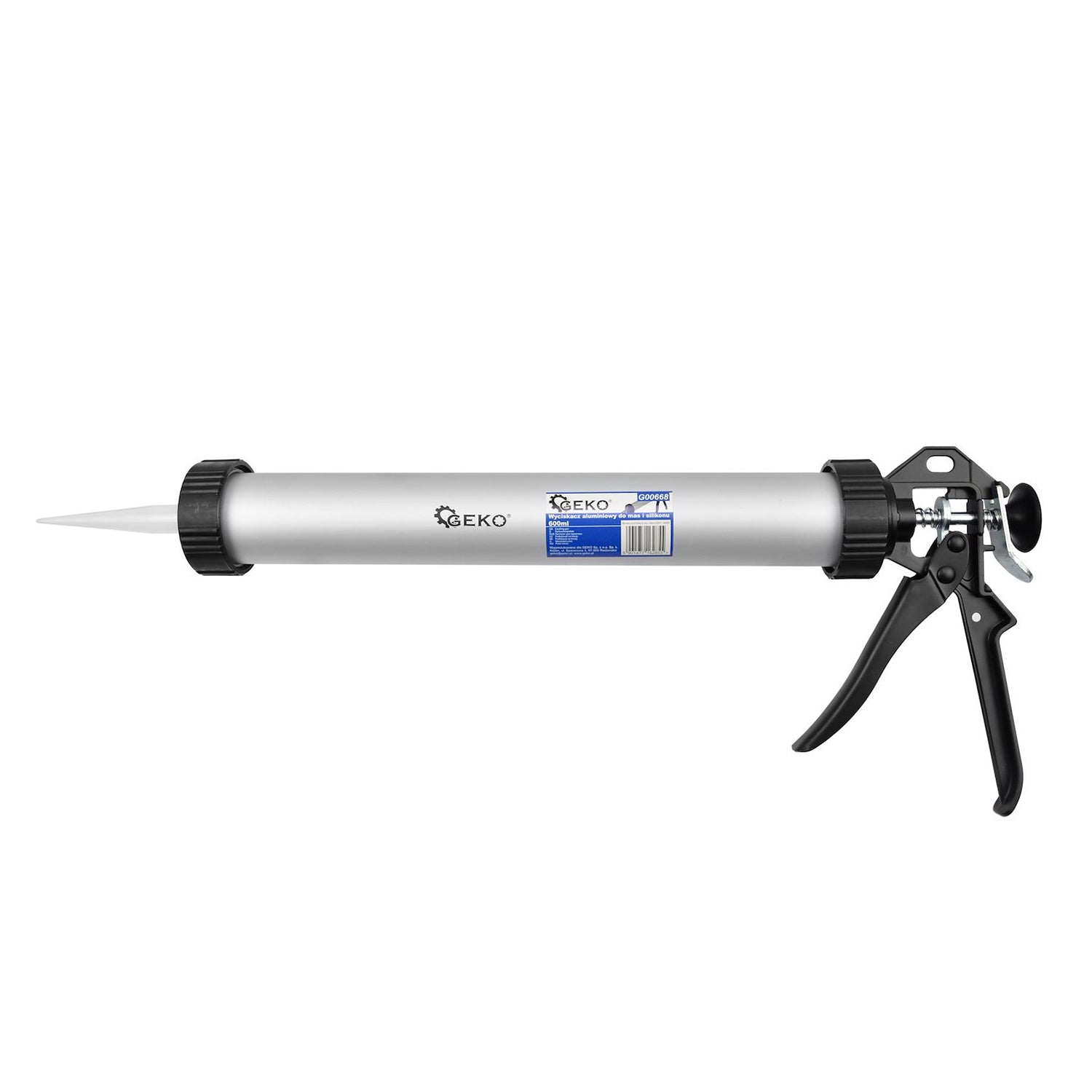 Алуминиев пистолет за силикон 600 мл GEKO
