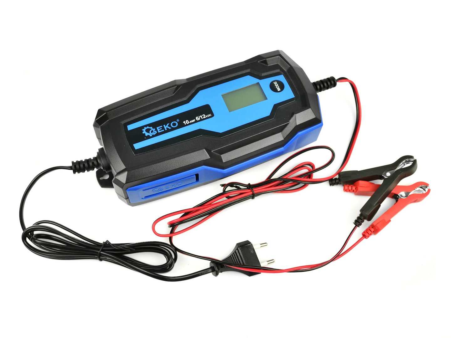 Автоматично зарядно устройство 6/12V 10А LCD за автомобилни акумулатори 4-200Ah