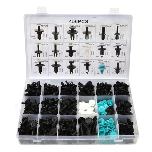 Комплект скоби за закрепване на автомобилни панели 456 части GEKO