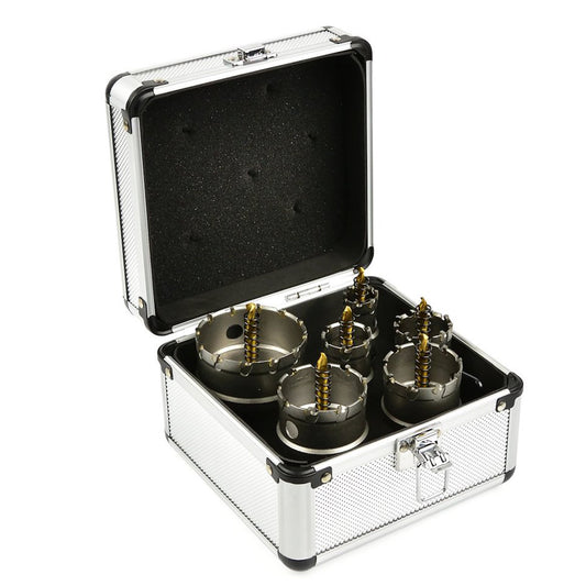 Комплект 6 TCT боркорони за метал 22 - 65 мм с титаново пилотно свредло - GEKO