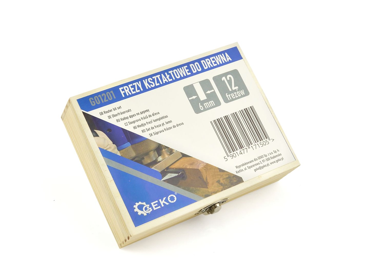Комплект 12 фрези за дърво с диаметър 6 мм - HSS - GEKO