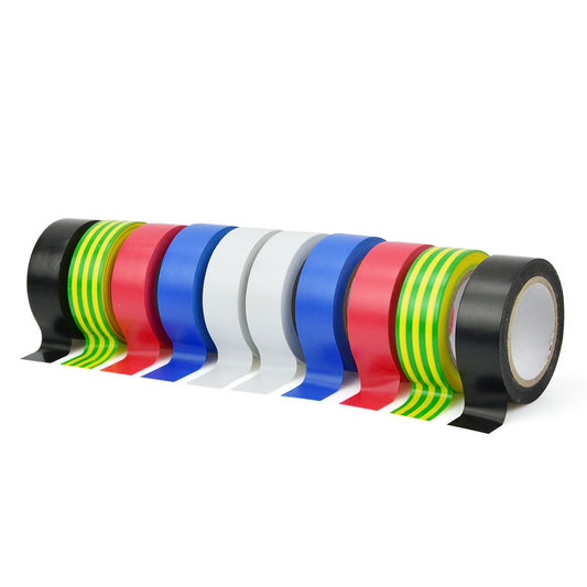 Комплект 10 цветни изолационни ленти, 19 мм x 0,13 мм x 10 м, GEKO