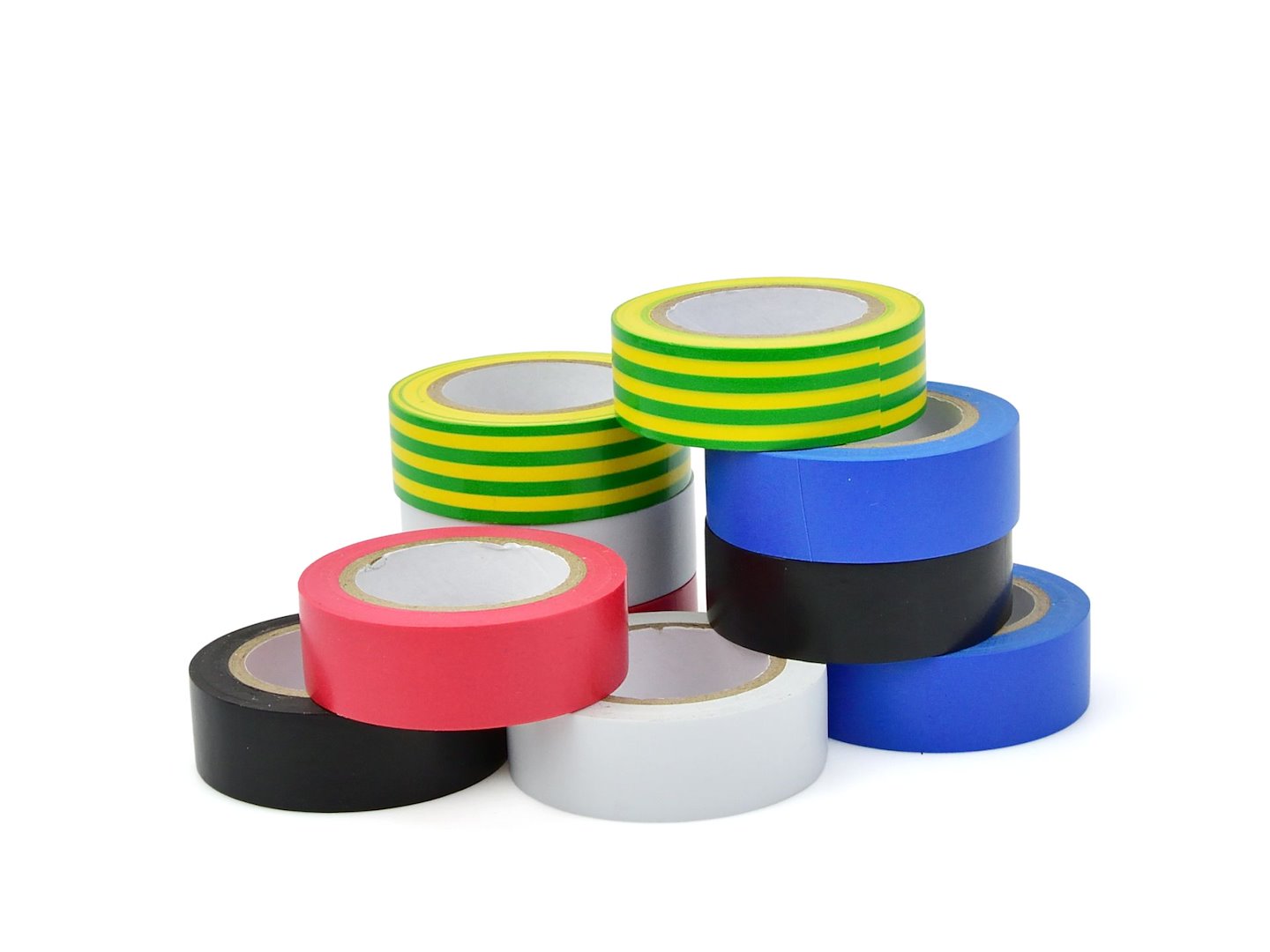 Комплект 10 цветни изолационни ленти, 19 мм x 0,13 мм x 10 м, GEKO