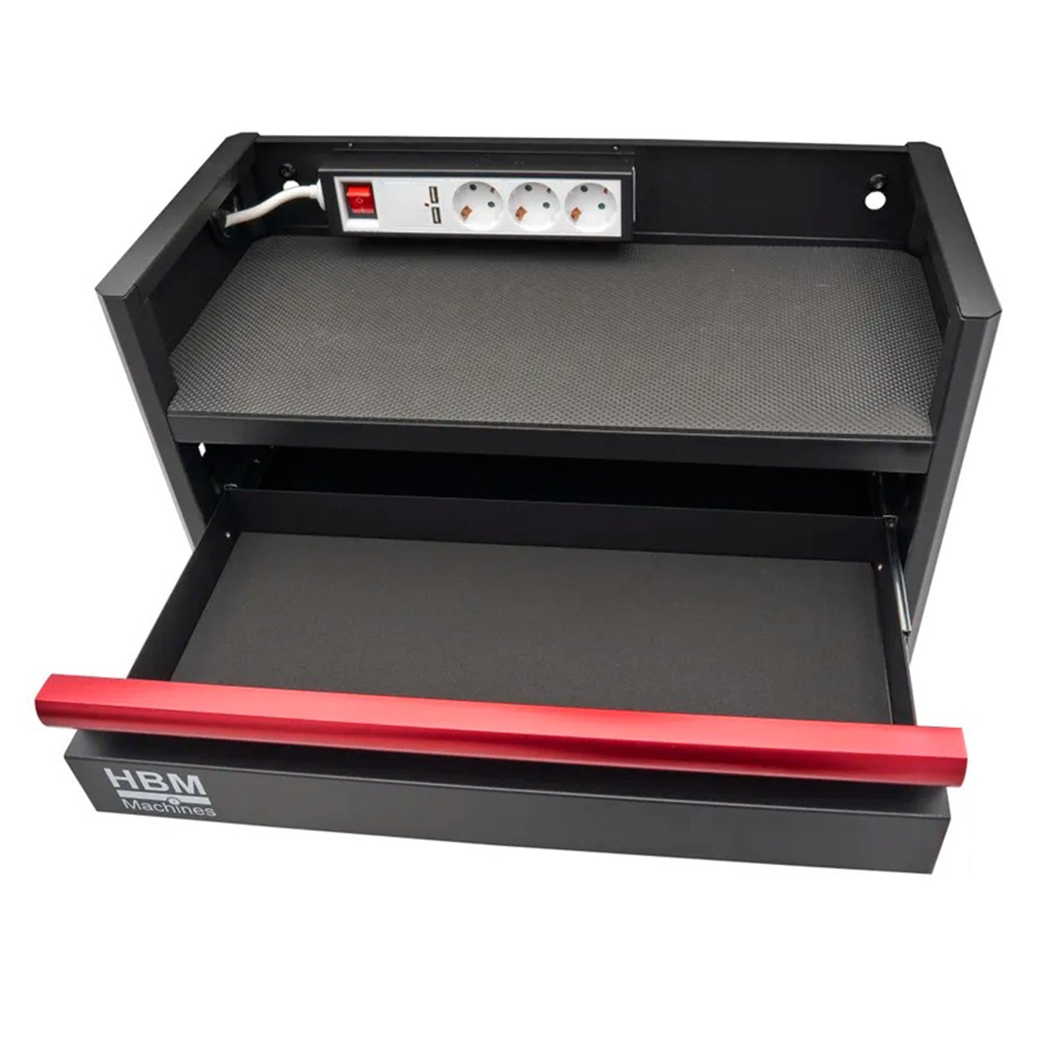 Стенен шкаф, органайзер за електрически и пневматични инструменти, 1 чекмедже, контакт 220V