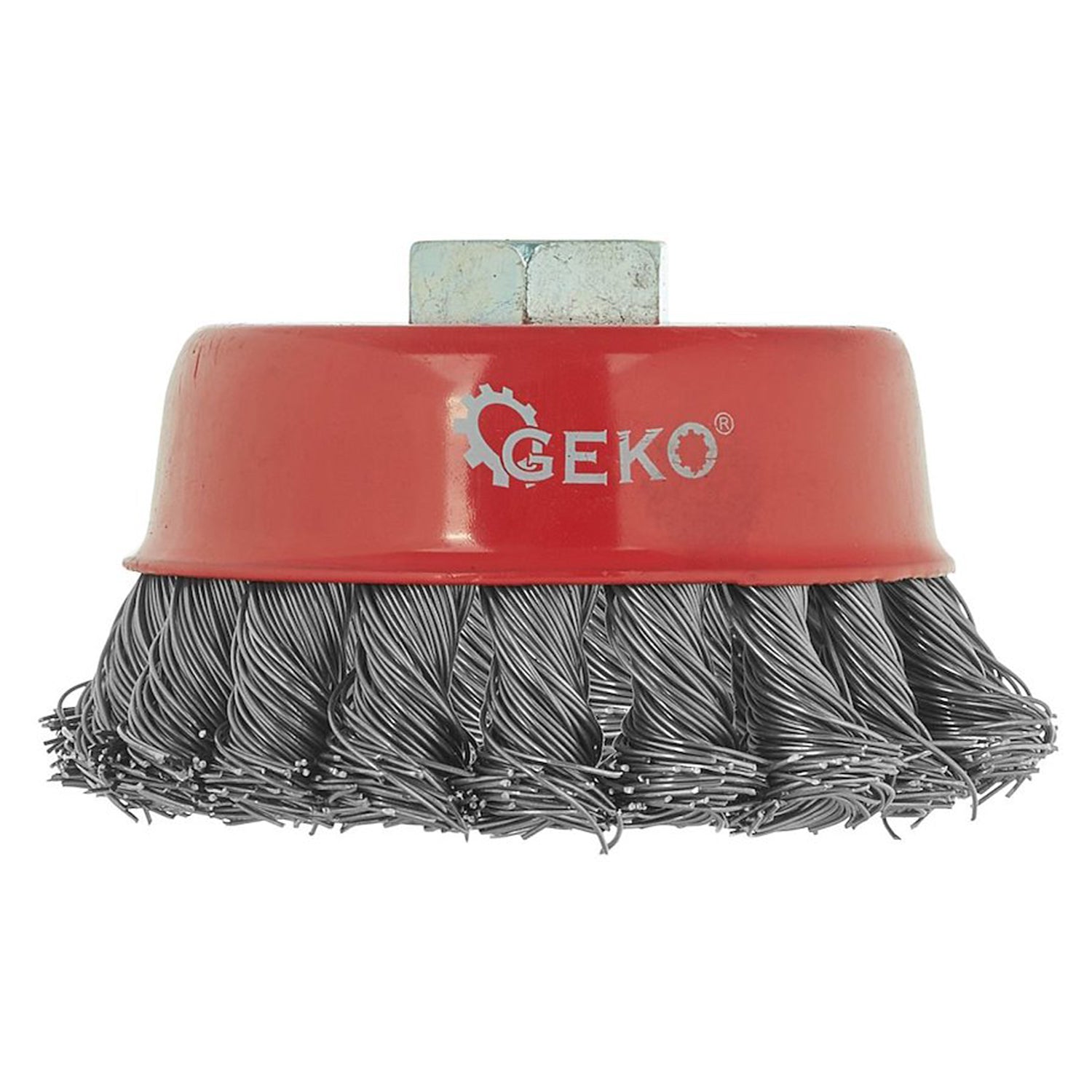 Предна телена четка с плетена структура, 85 мм, за шлифовъчна машина, със захват М14 – за почистване и шлифоване на метал