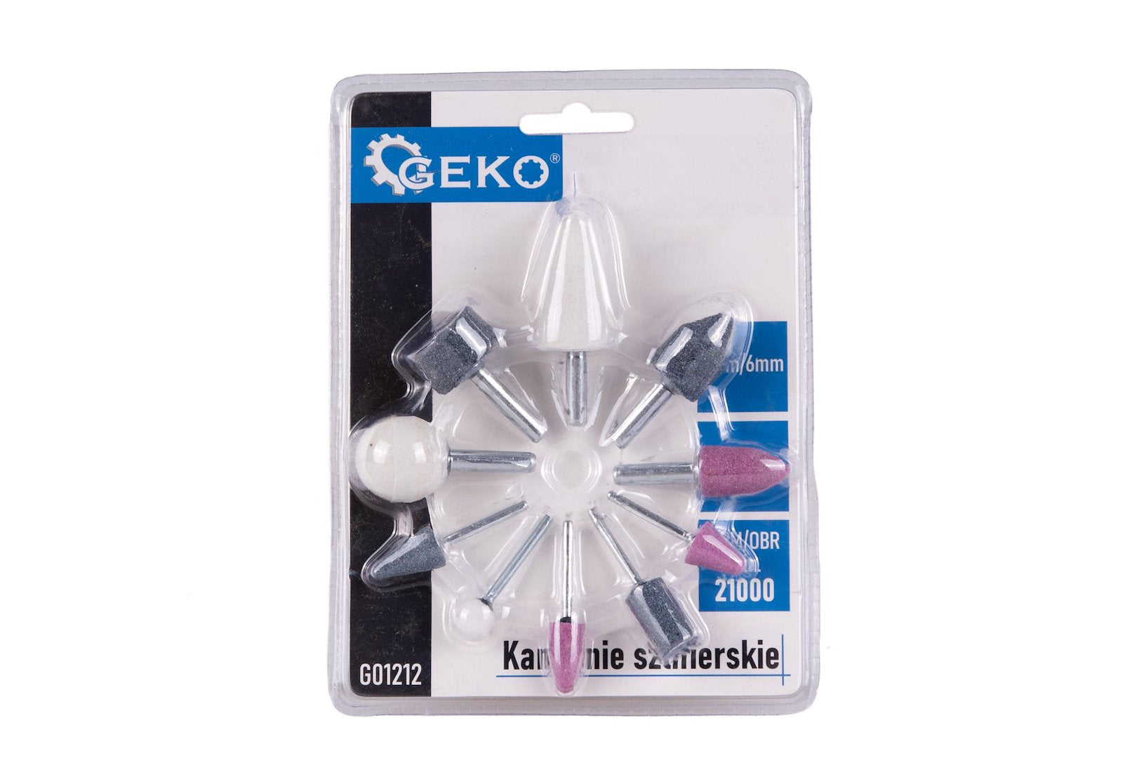 Комплект 10 абразивни камъка за шлифоване - диаметър 3 мм и 6 мм - GEKO