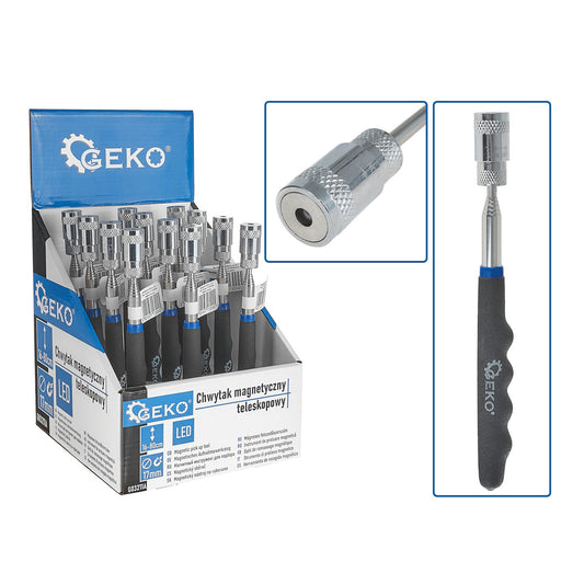 Магнитно телескопично устройство за извличане на части 16-80 см с LED - GEKO