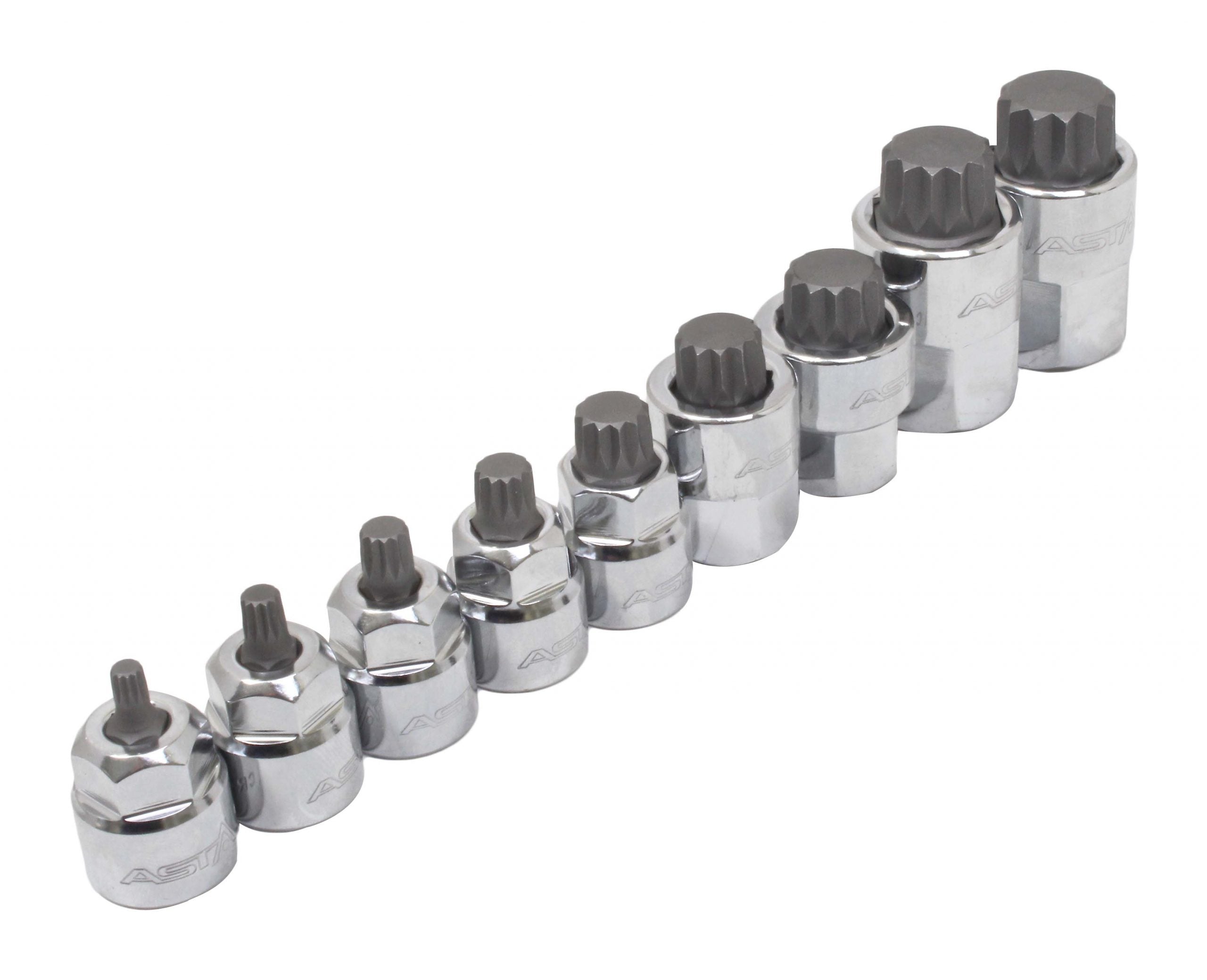 Комплект ключове бита M4-M18 XZN 3/8 - 1/2 9 бр.