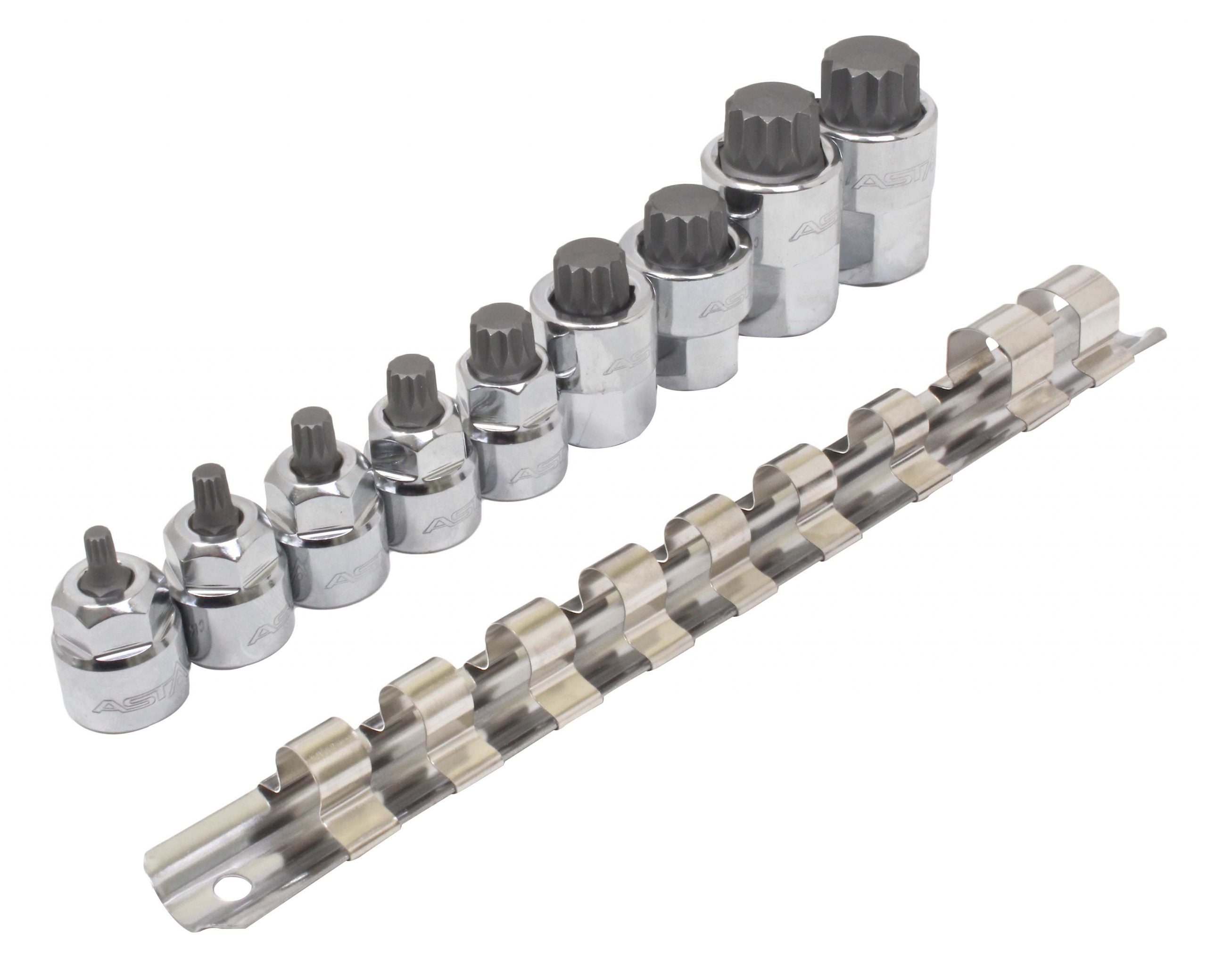 Комплект ключове бита M4-M18 XZN 3/8 - 1/2 9 бр.