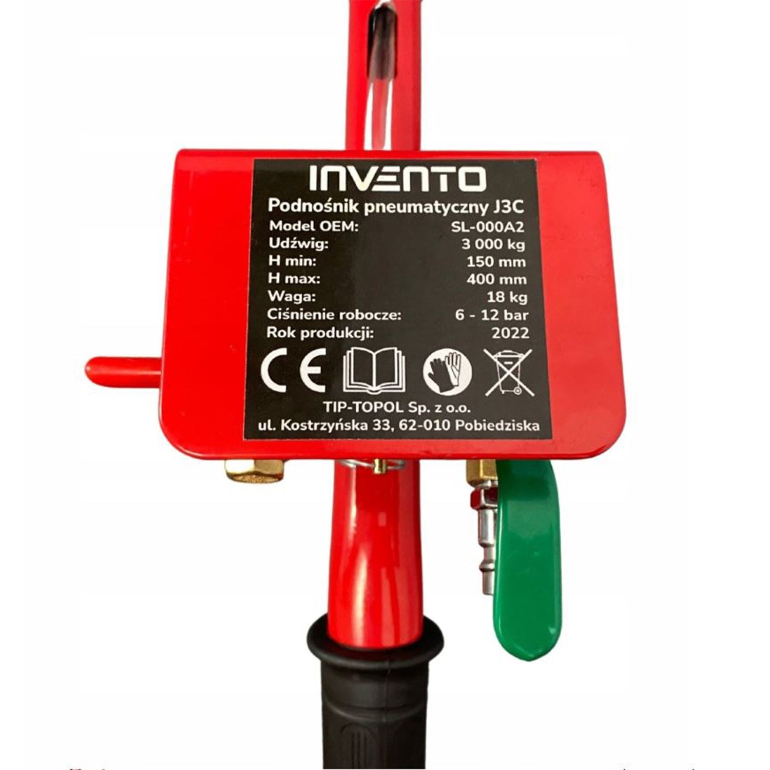 Пневматичен крик тип въздушна възглавница 3 т INVENTO