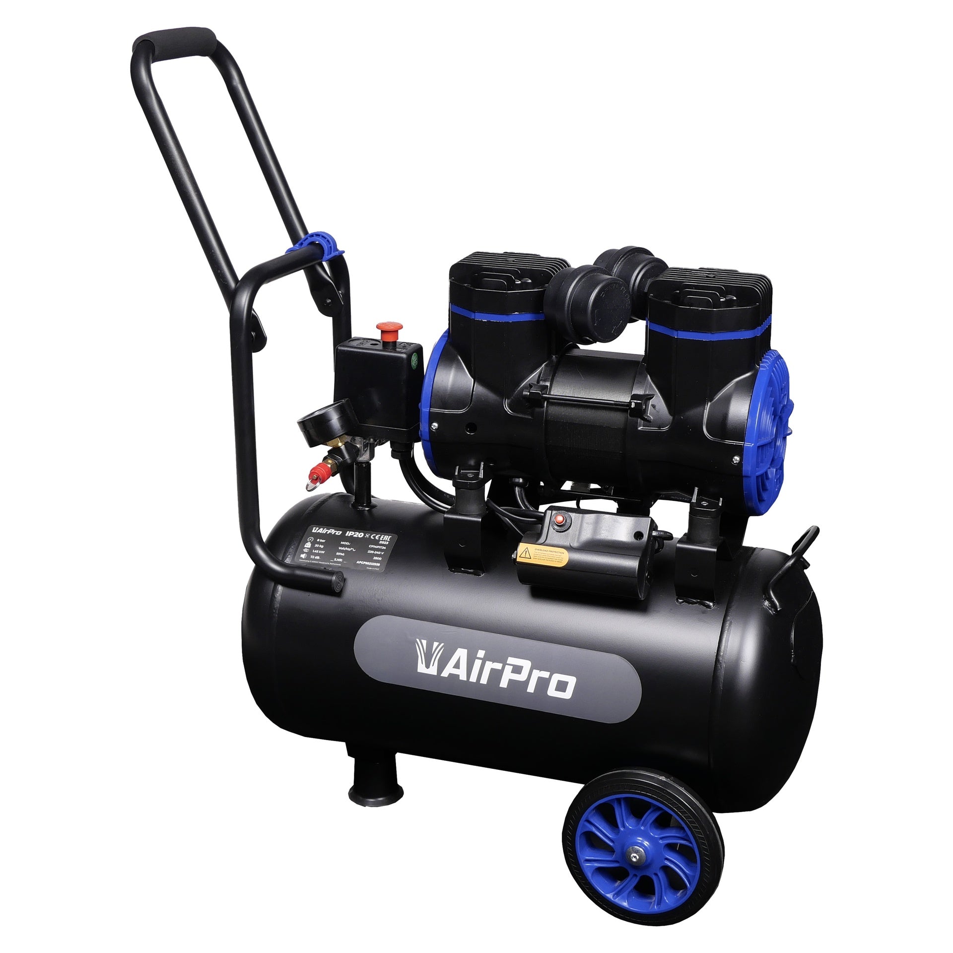Безмаслен безшумен компресор AIRPRO 2CP 24 л 230V