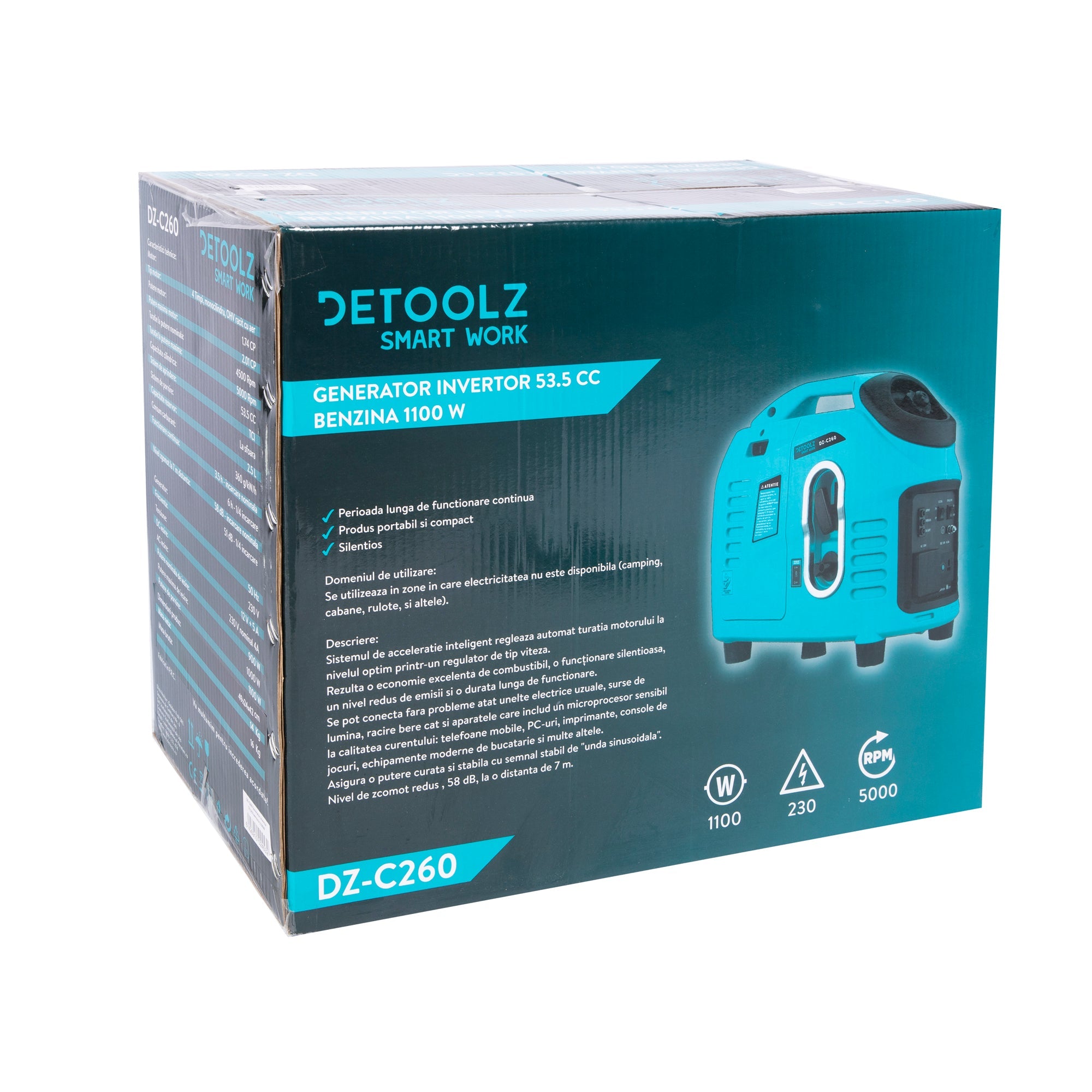 Инверторен генератор 1100W с бензинов двигател 2CP