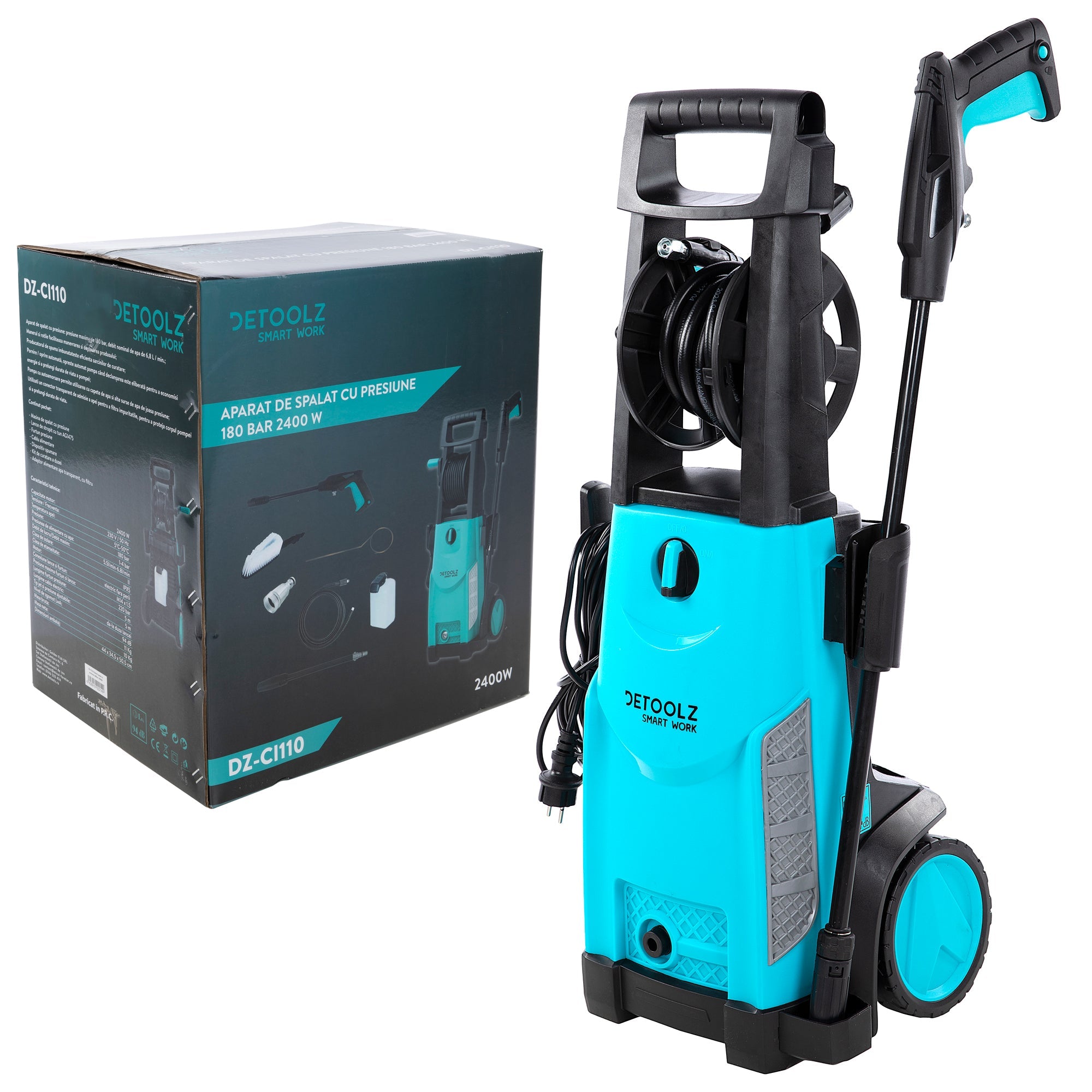 Уред за миене под налягане 6.8 L/MIN 180BAR 2400W DETOOLZ