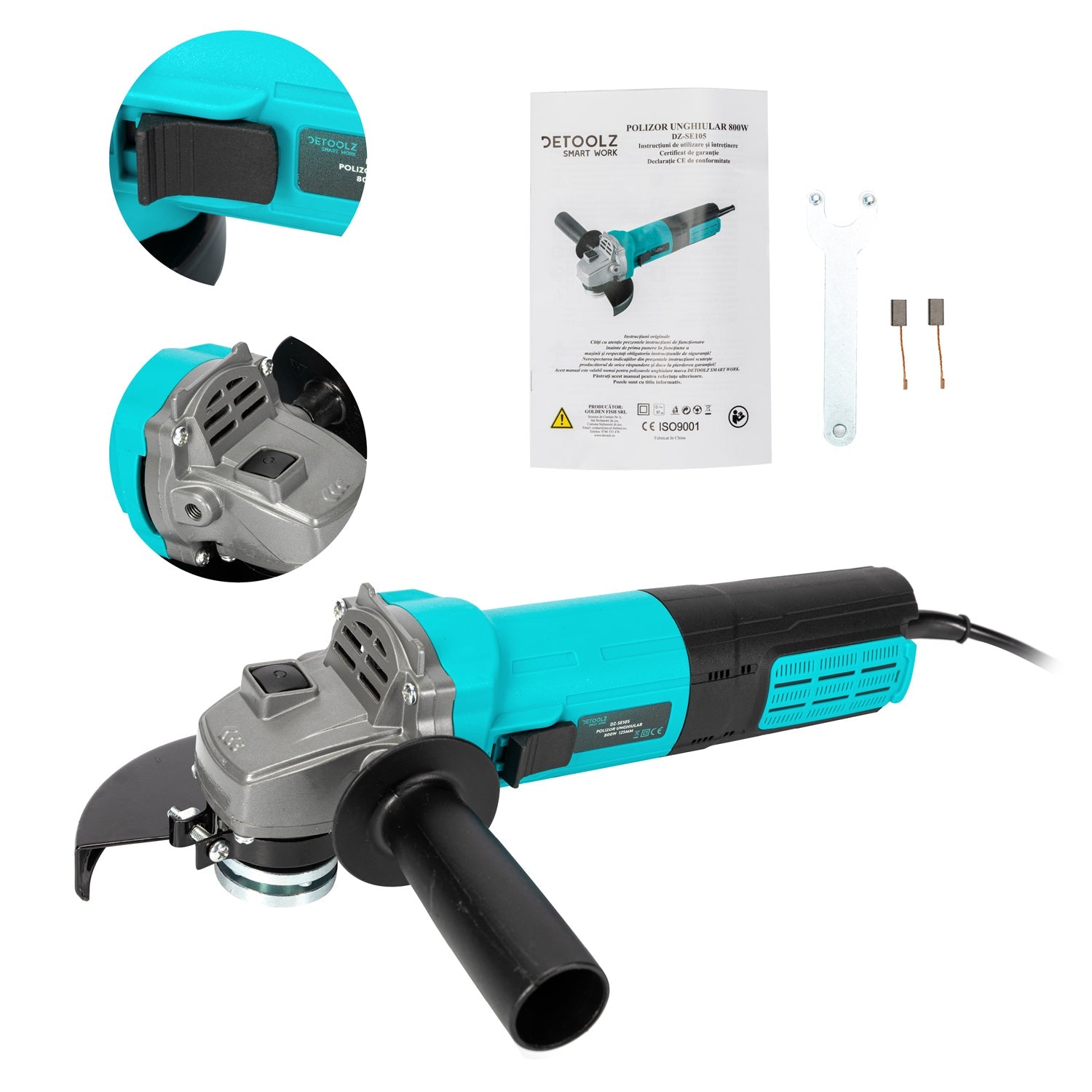 Ъглошлайф 800W 125MM DETOOLZ