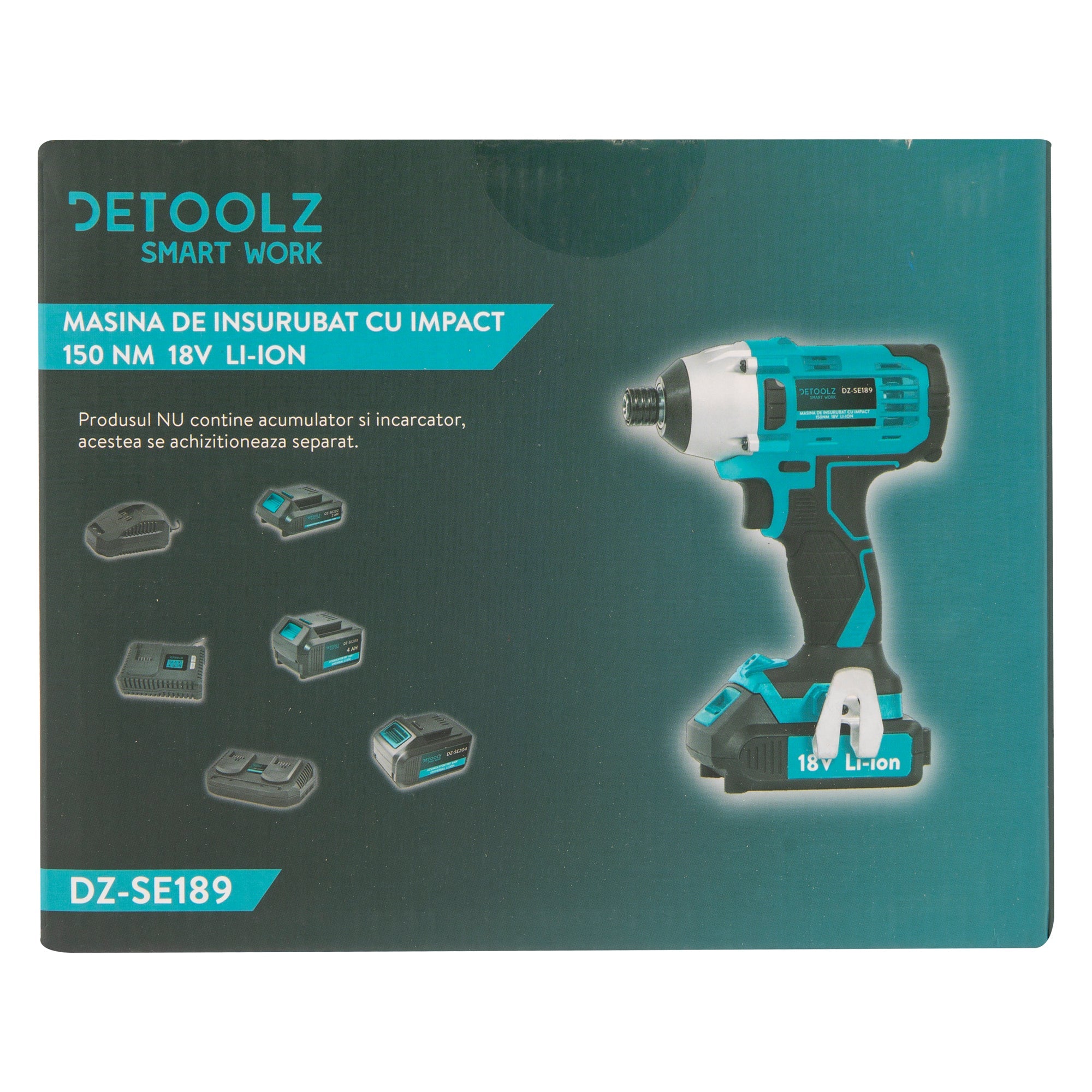 Акумулаторен ударен винтоверт 18V 150NM DETOOLZ