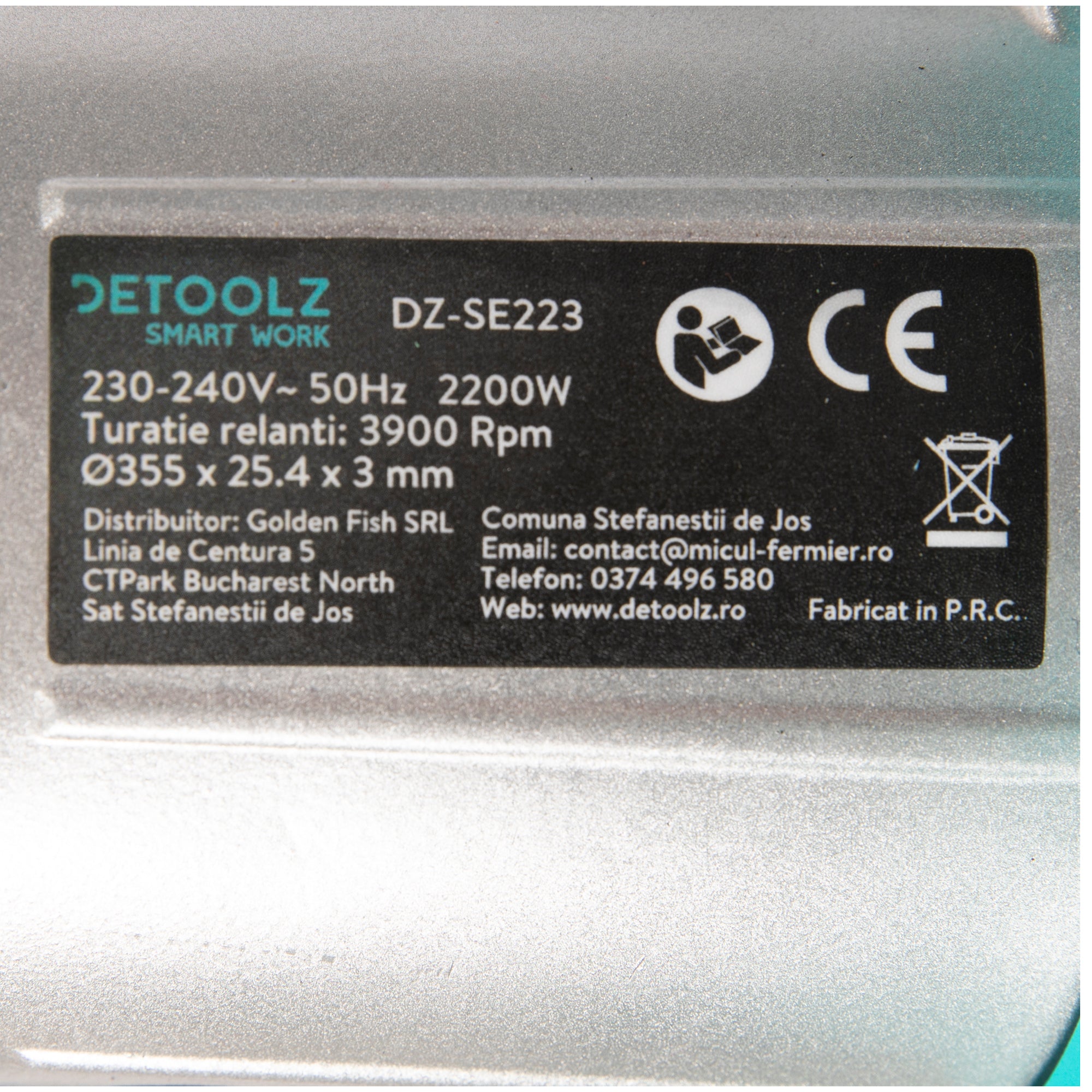 Циркуляр за метал 2200W 3900RPM DETOOLZ
