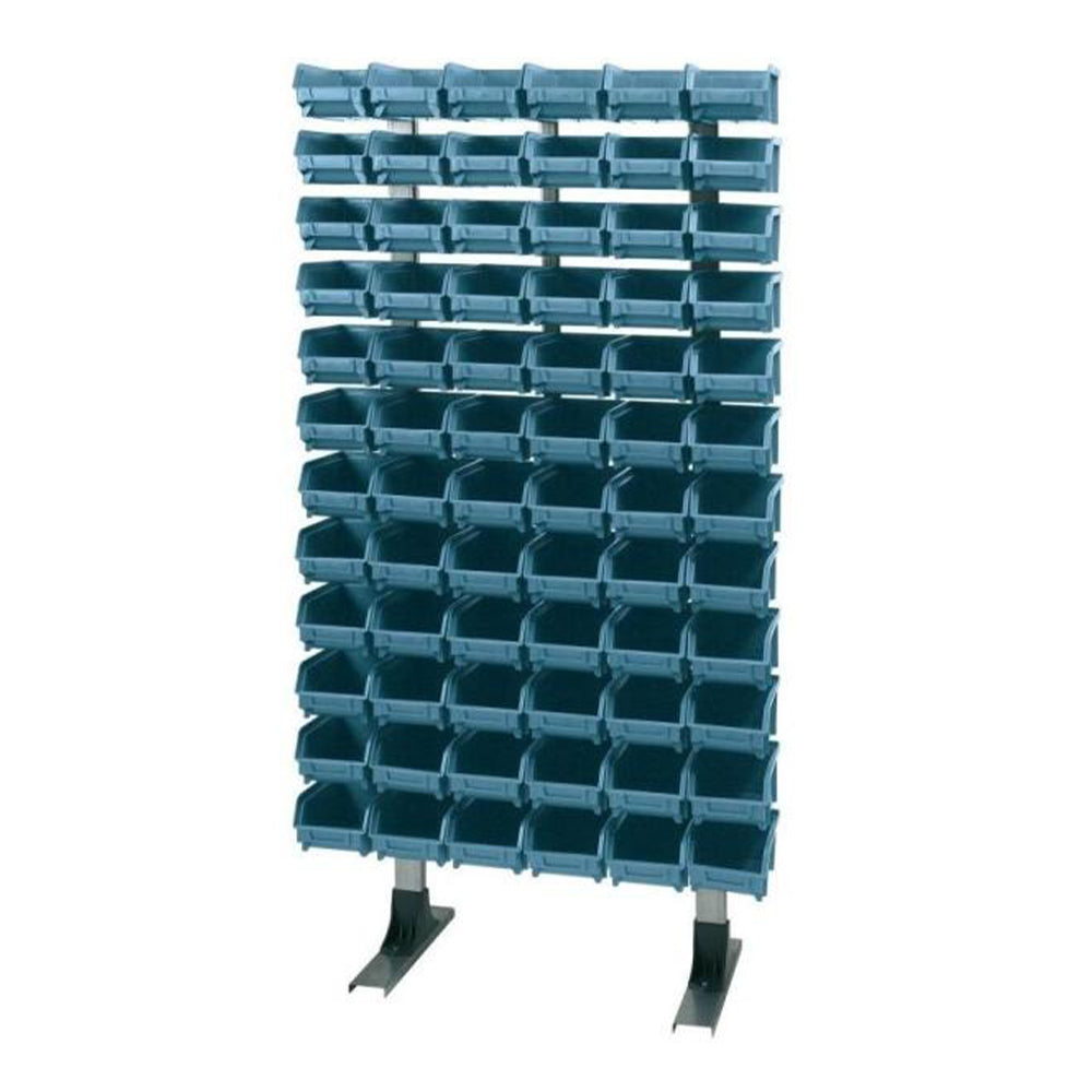 Метален рафт ARTPLAST с 72 кутии за съхранение от полипропилен 1250х600х300