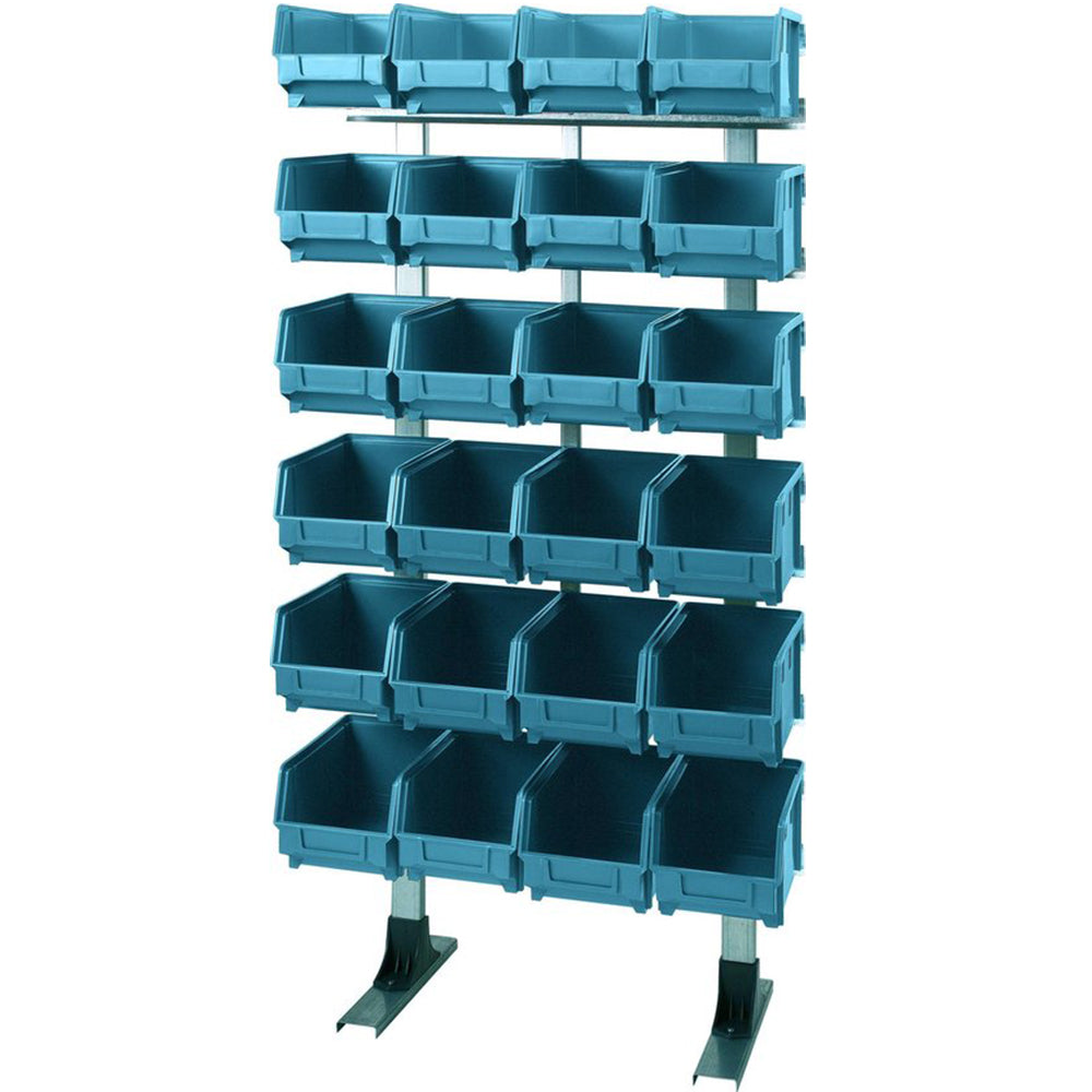 Метален рафт ARTPLAST с 24 кутии за съхранение от полипропилен 1250х600х300
