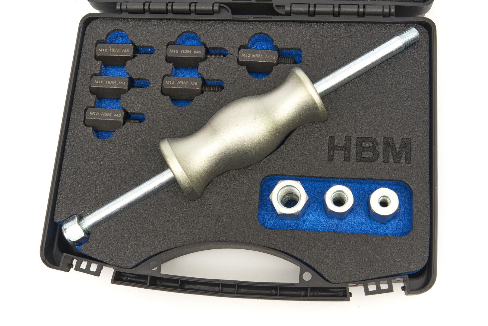 Комплект винтове екстрактори с плъзгащ се чук 10 части HBM