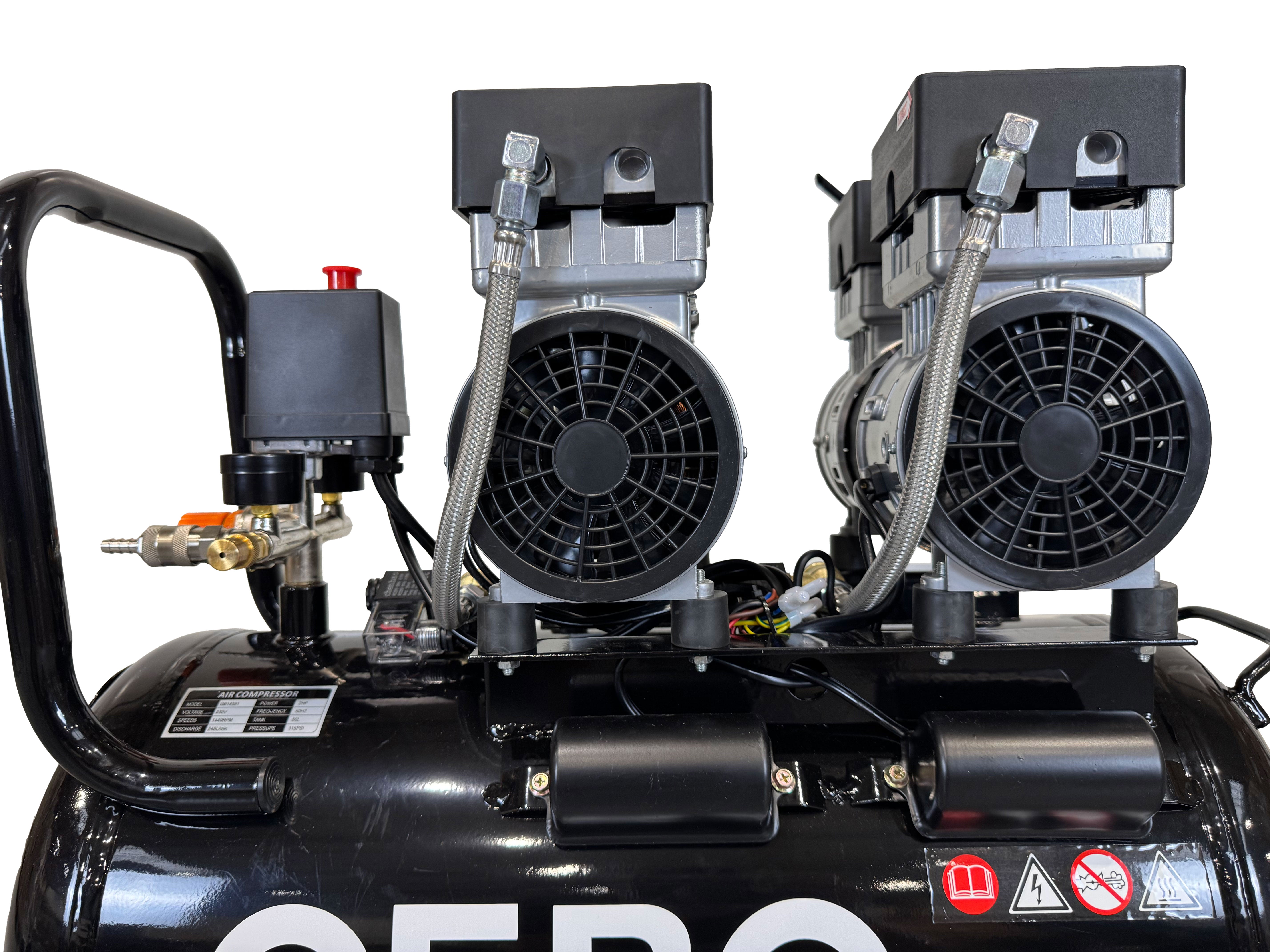 Безшумен компресор без масло 50 л GEBO TOOLS