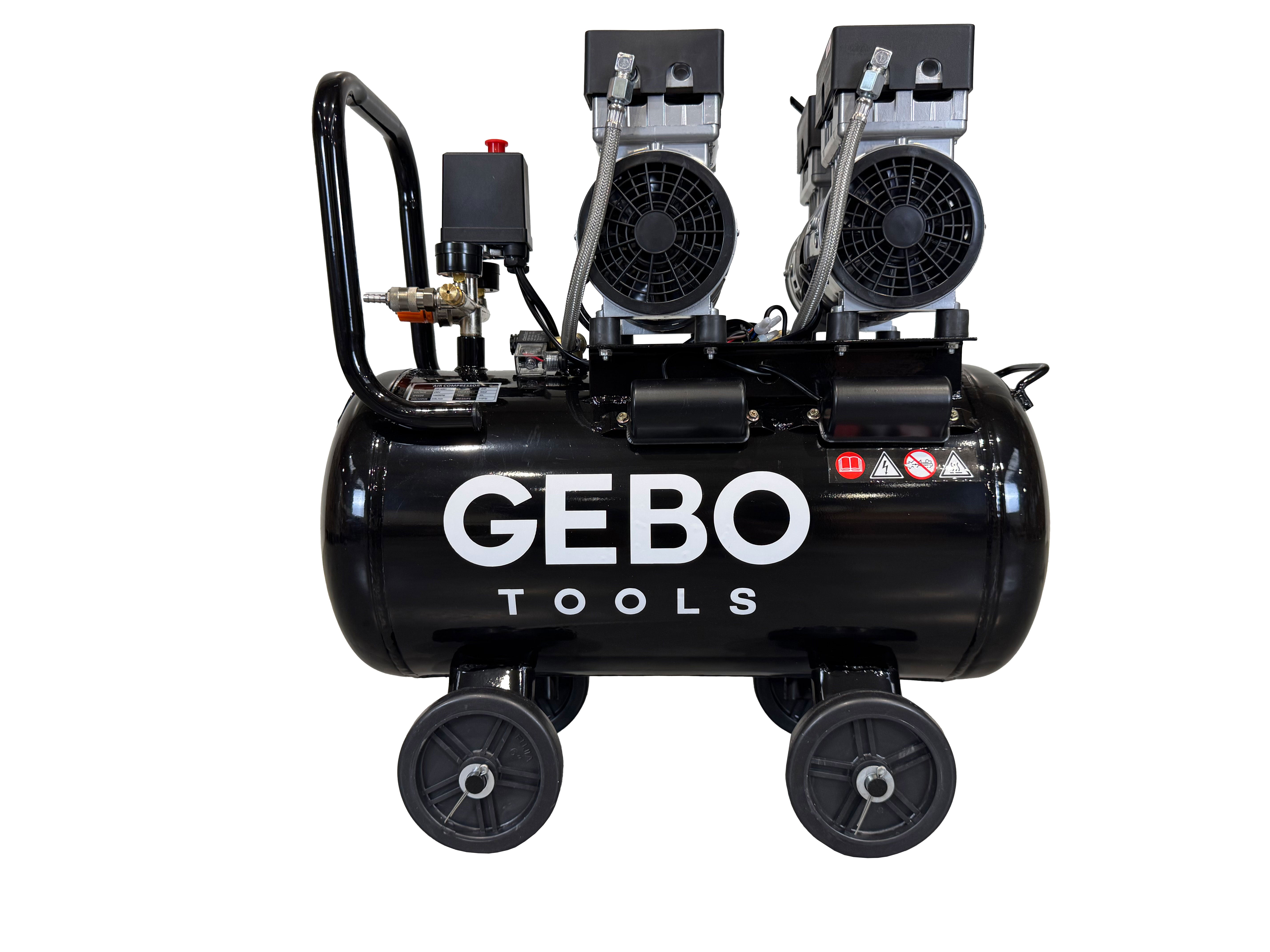 Безшумен компресор без масло 50 л GEBO TOOLS