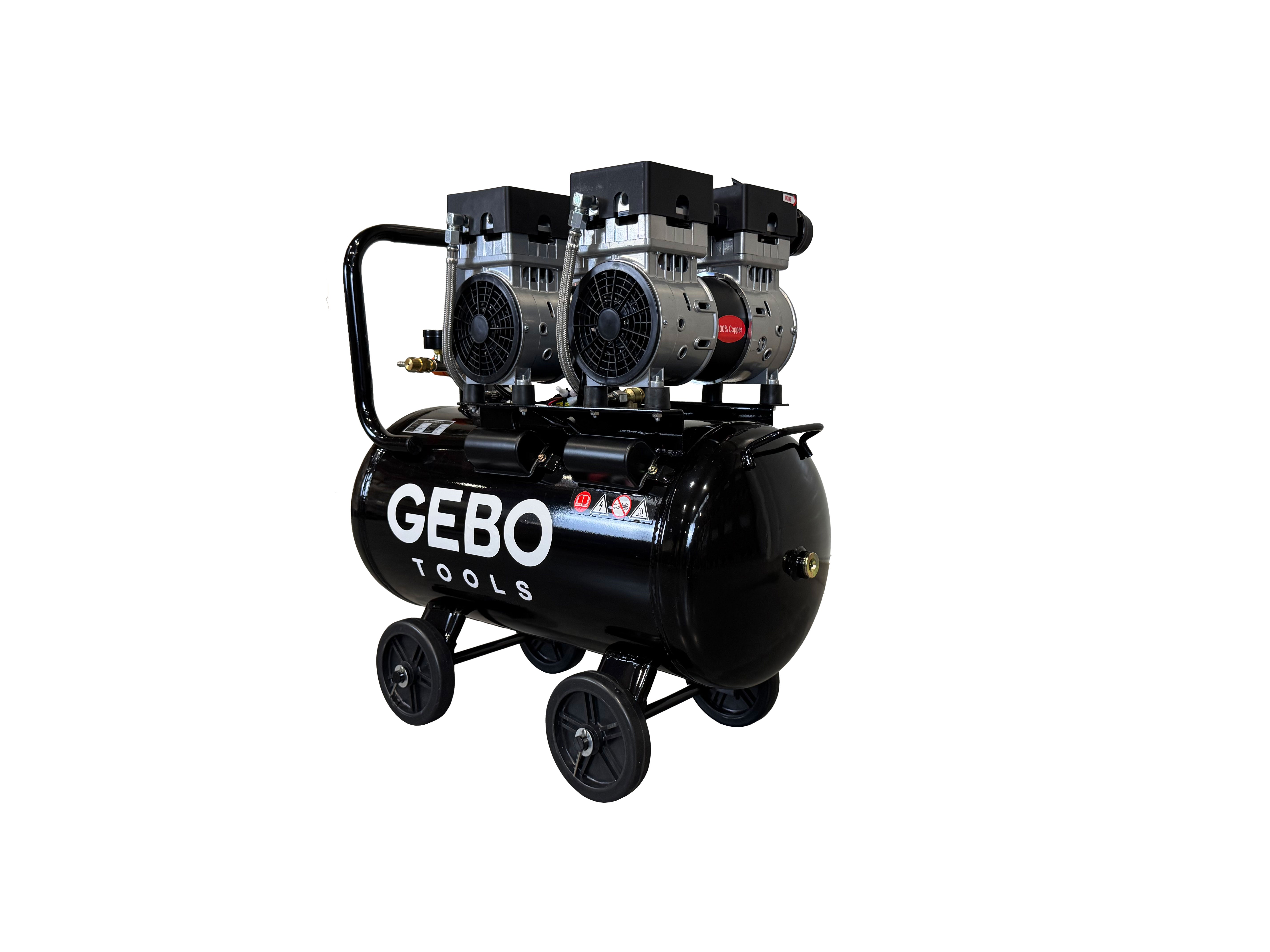 Безшумен компресор без масло 50 л GEBO TOOLS