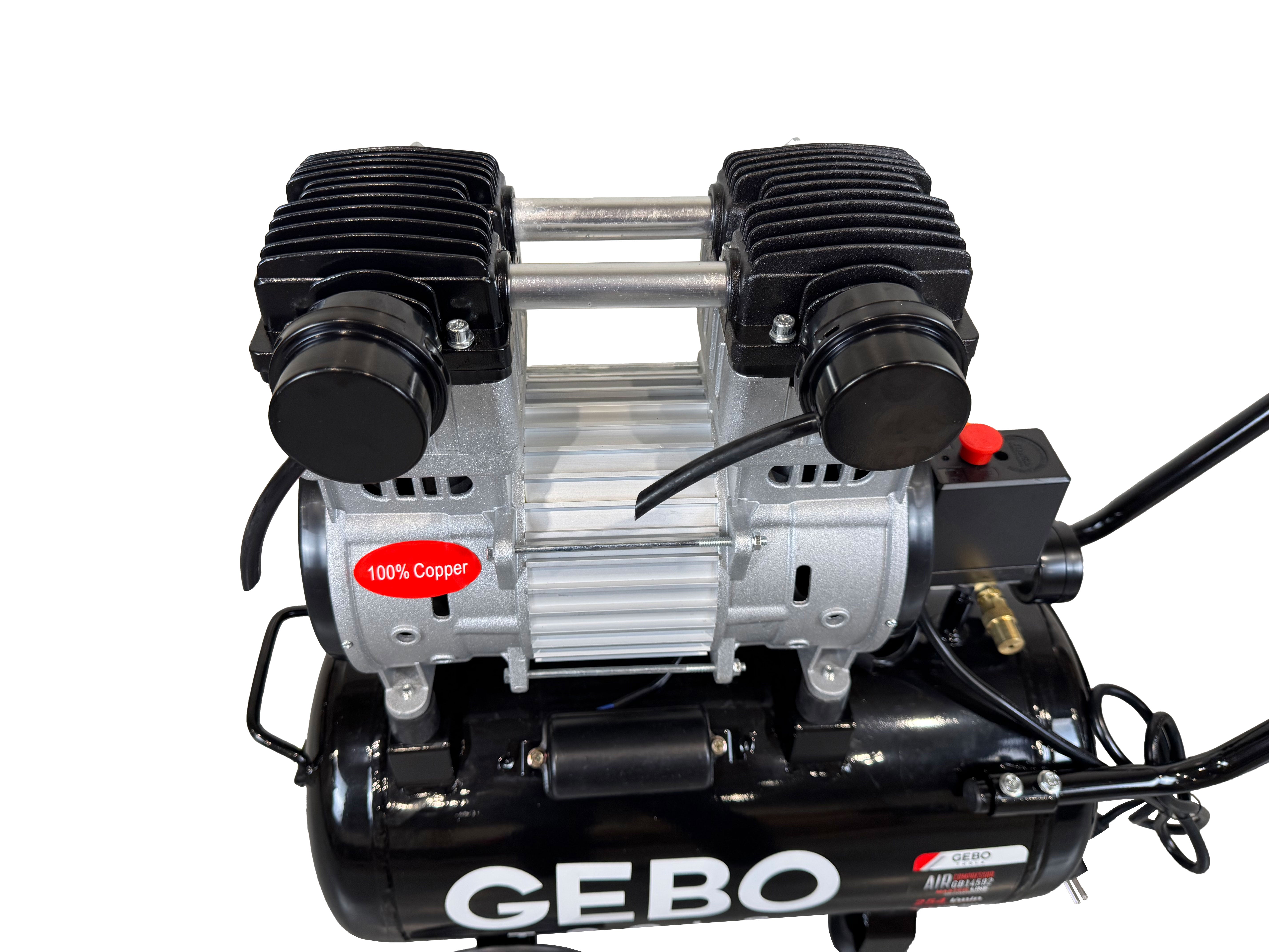 Безшумен компресор без масло 30 л GEBO TOOLS
