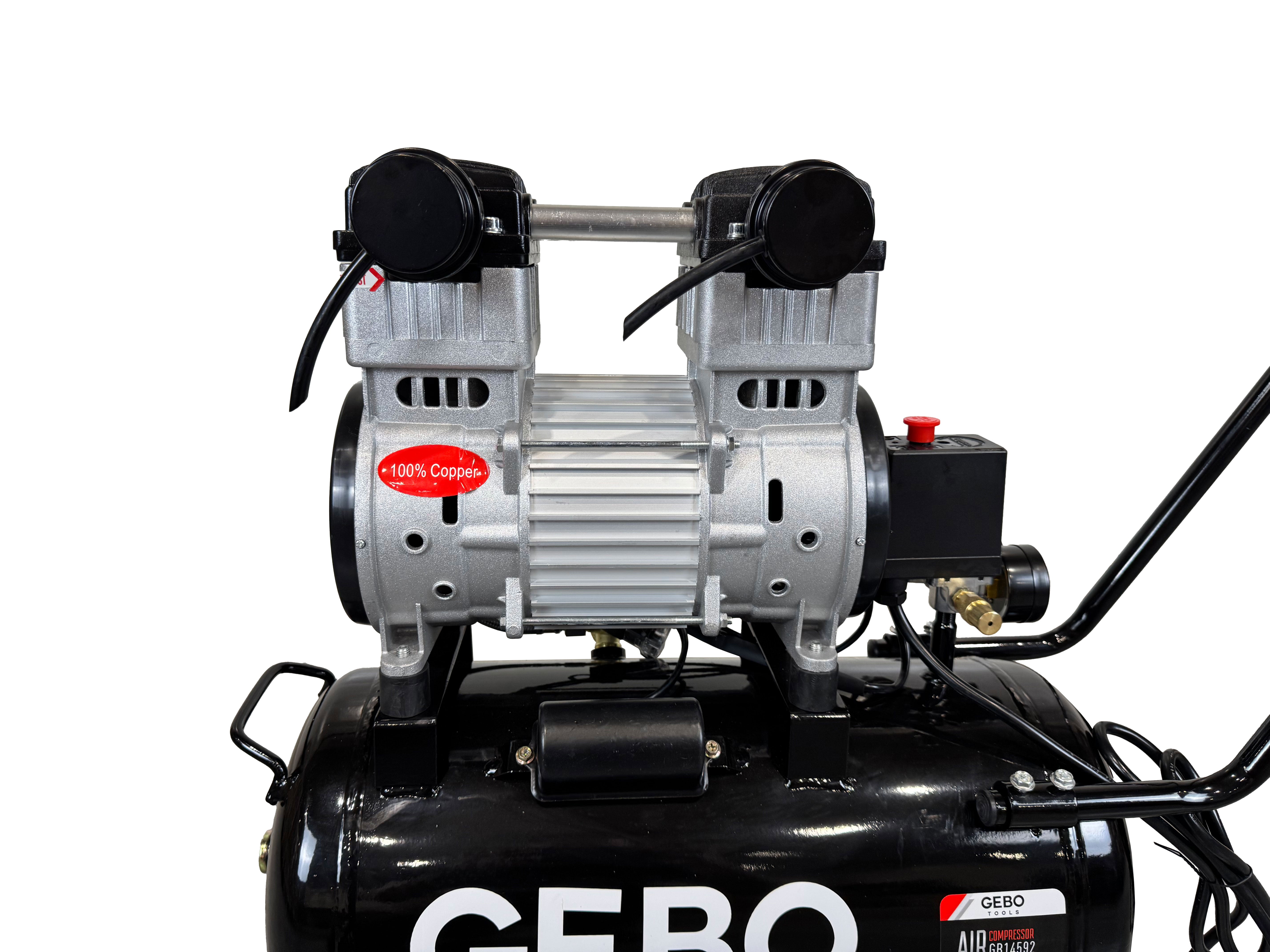 Безшумен компресор без масло 30 л GEBO TOOLS
