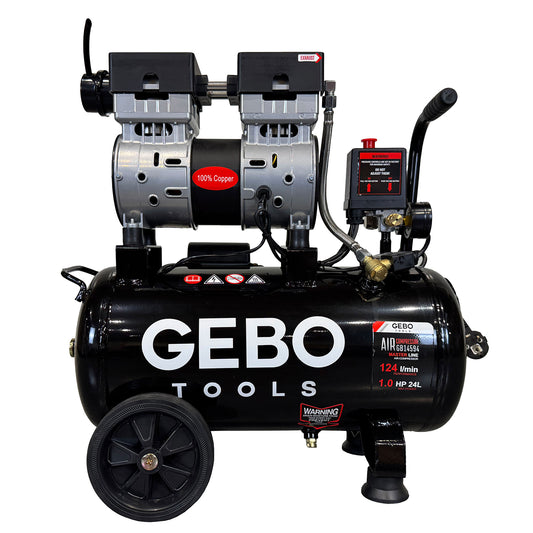Безшумен компресор без шум без масло 24 л GEBO TOOLS