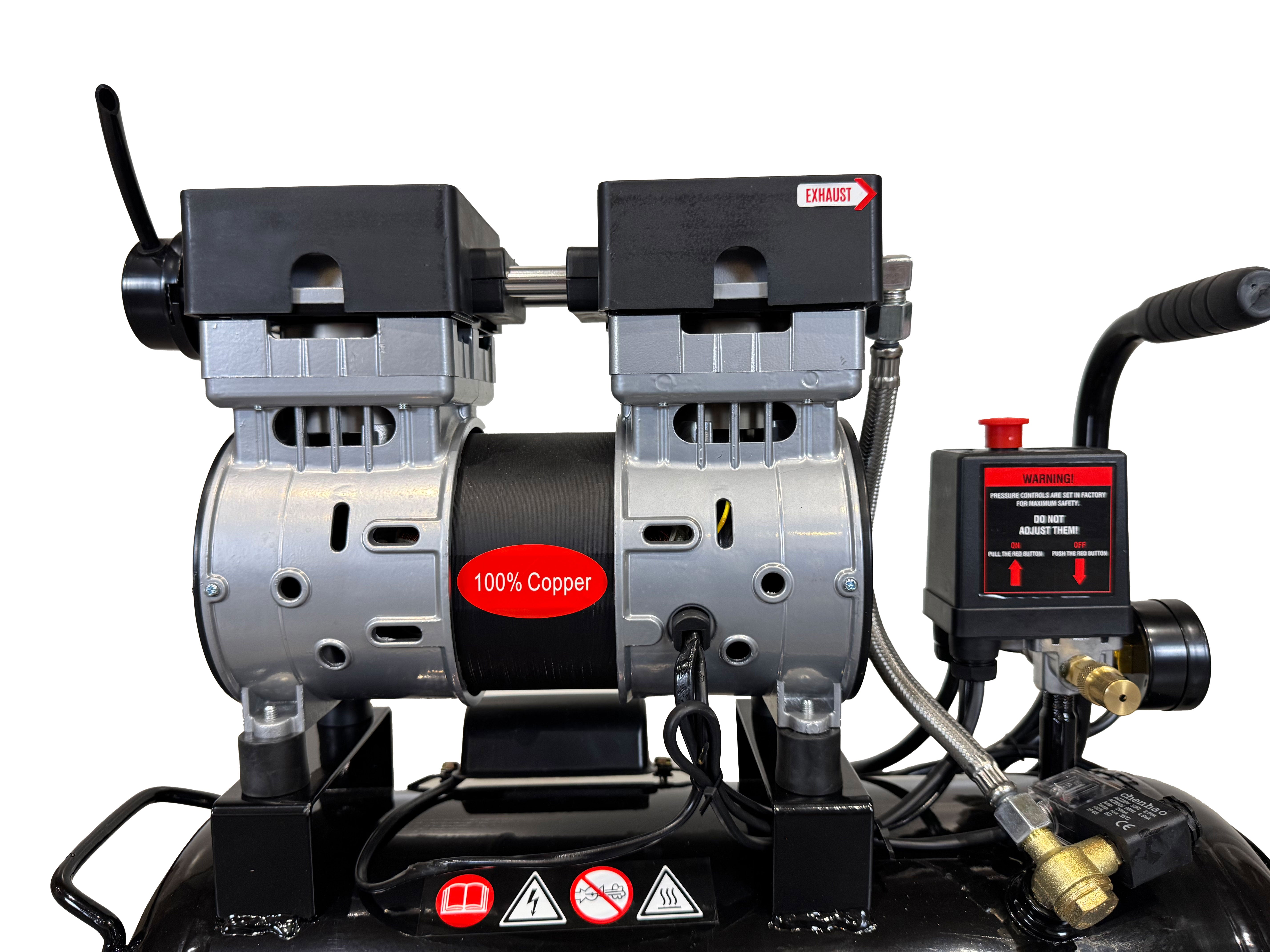 Безшумен компресор без шум без масло 24 л GEBO TOOLS