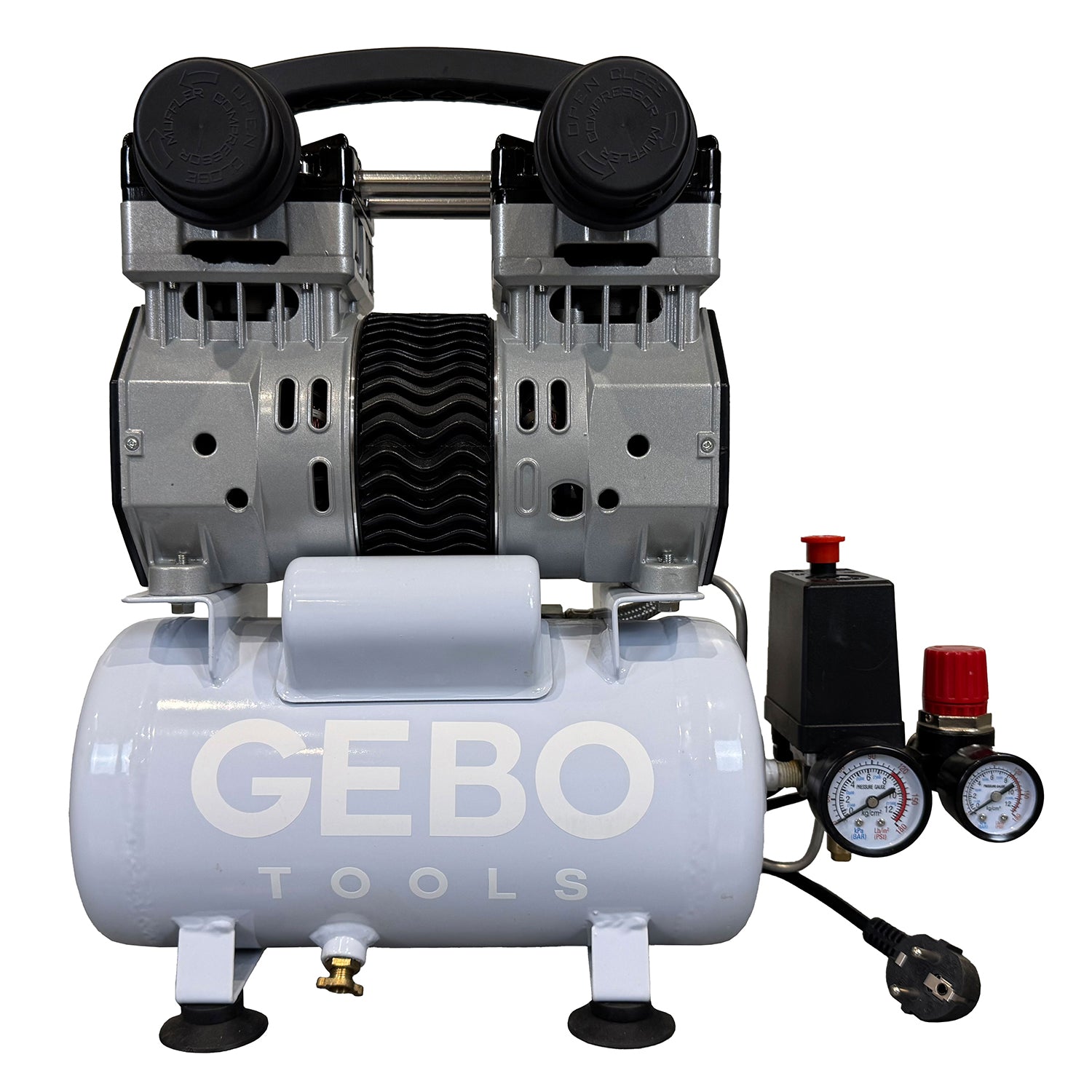 Безшумен компресор без масло 6 л GEBO TOOLS