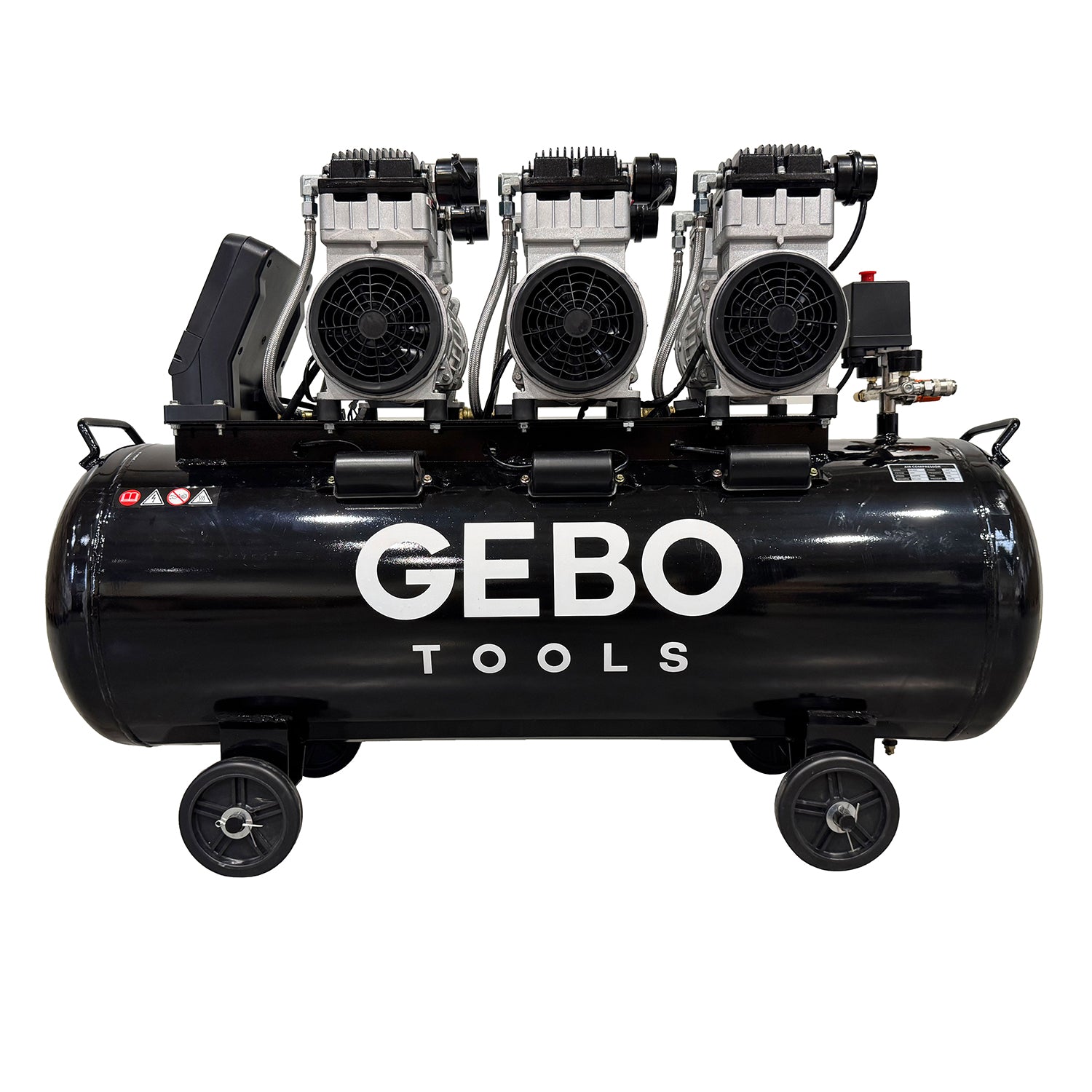 Безшумен компресор с намален шум и без масло 150 л GEBO TOOLS