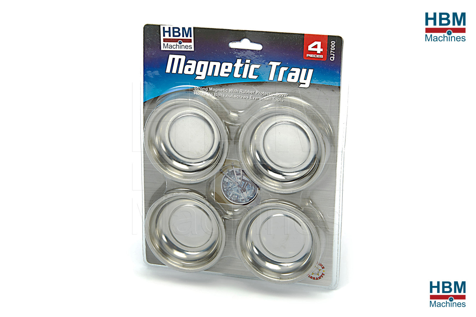 Комплект мини кръгли магнитни тавички, HBM, 4 бр.