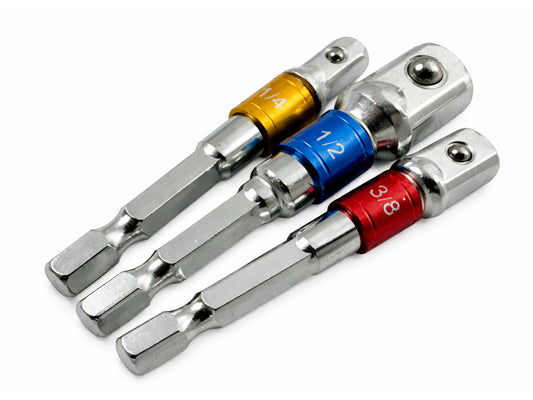 Комплект 3 бита шестоъгълни адаптери 1/4 3/8 1/2 GEBO TOOLS