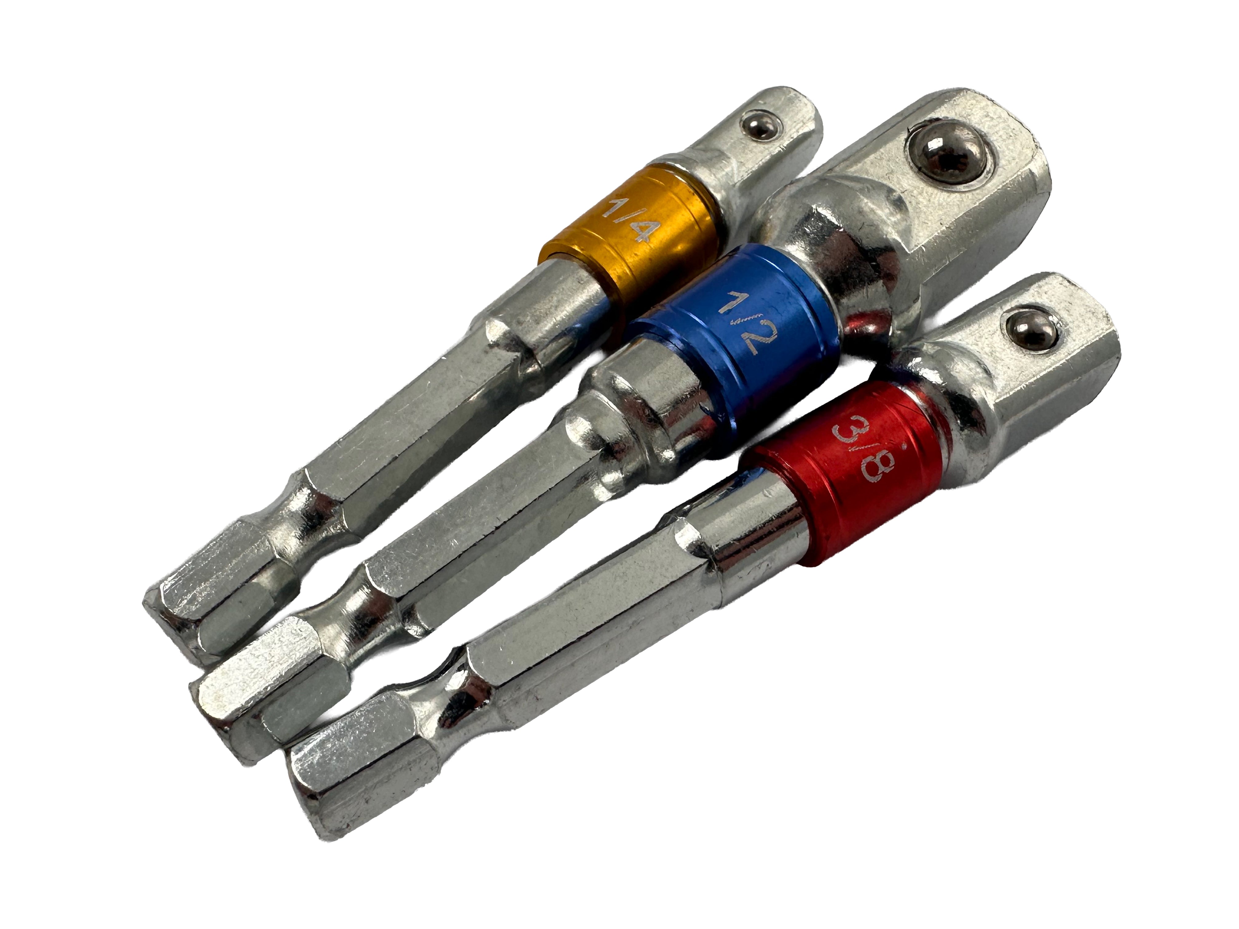 Комплект 3 бита шестоъгълни адаптери 1/4 3/8 1/2 GEBO TOOLS