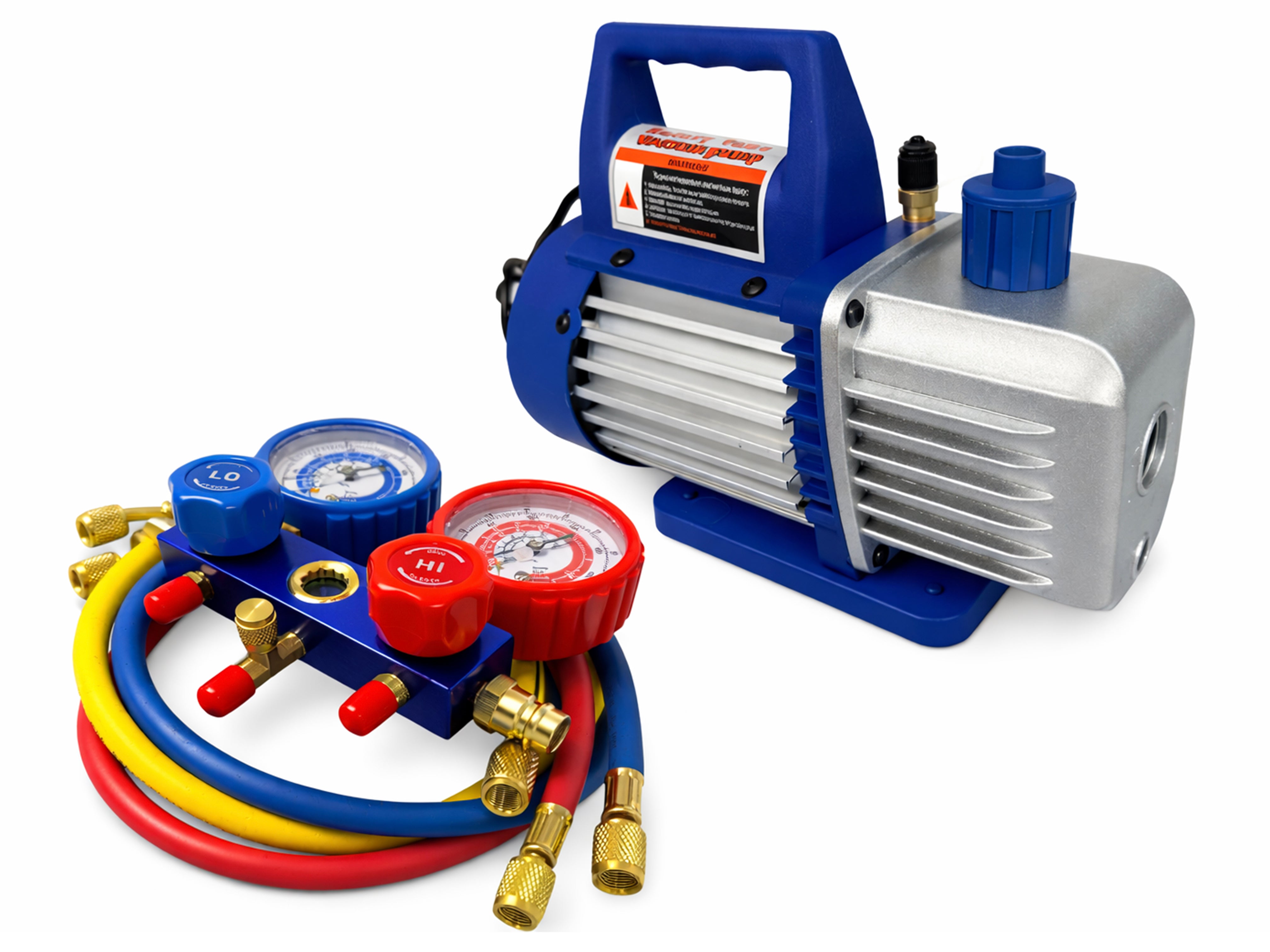 Вакуумна помпа за климатици с един етап манометър и с 2 порта 70 л/мин GEBO TOOLS