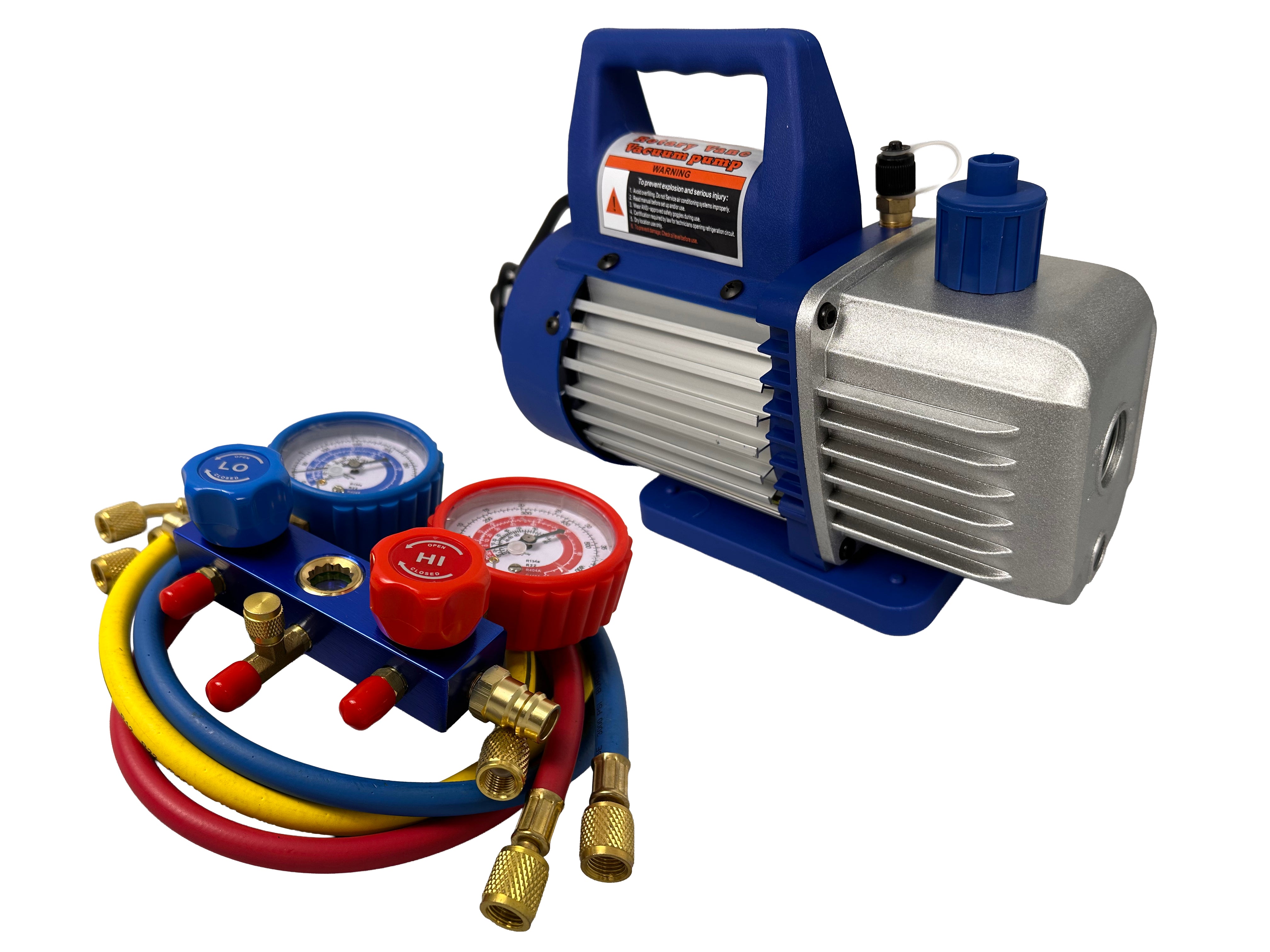 Вакуумна помпа за климатици с един етап манометър и с 2 порта 70 л/мин GEBO TOOLS