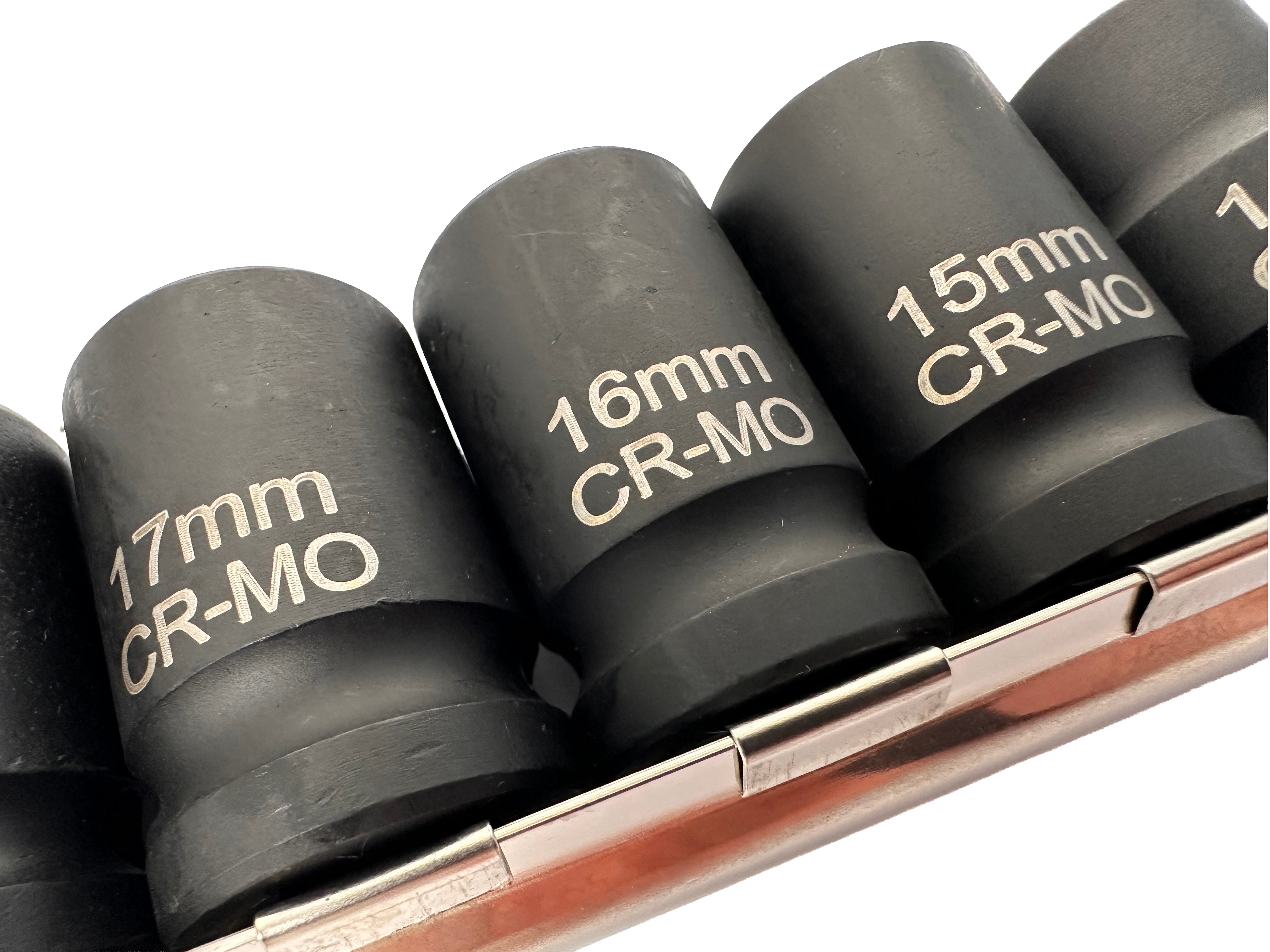 Комплект 10 ударни къси бихексагонални вложки 1/2 12 страни GEBO TOOLS