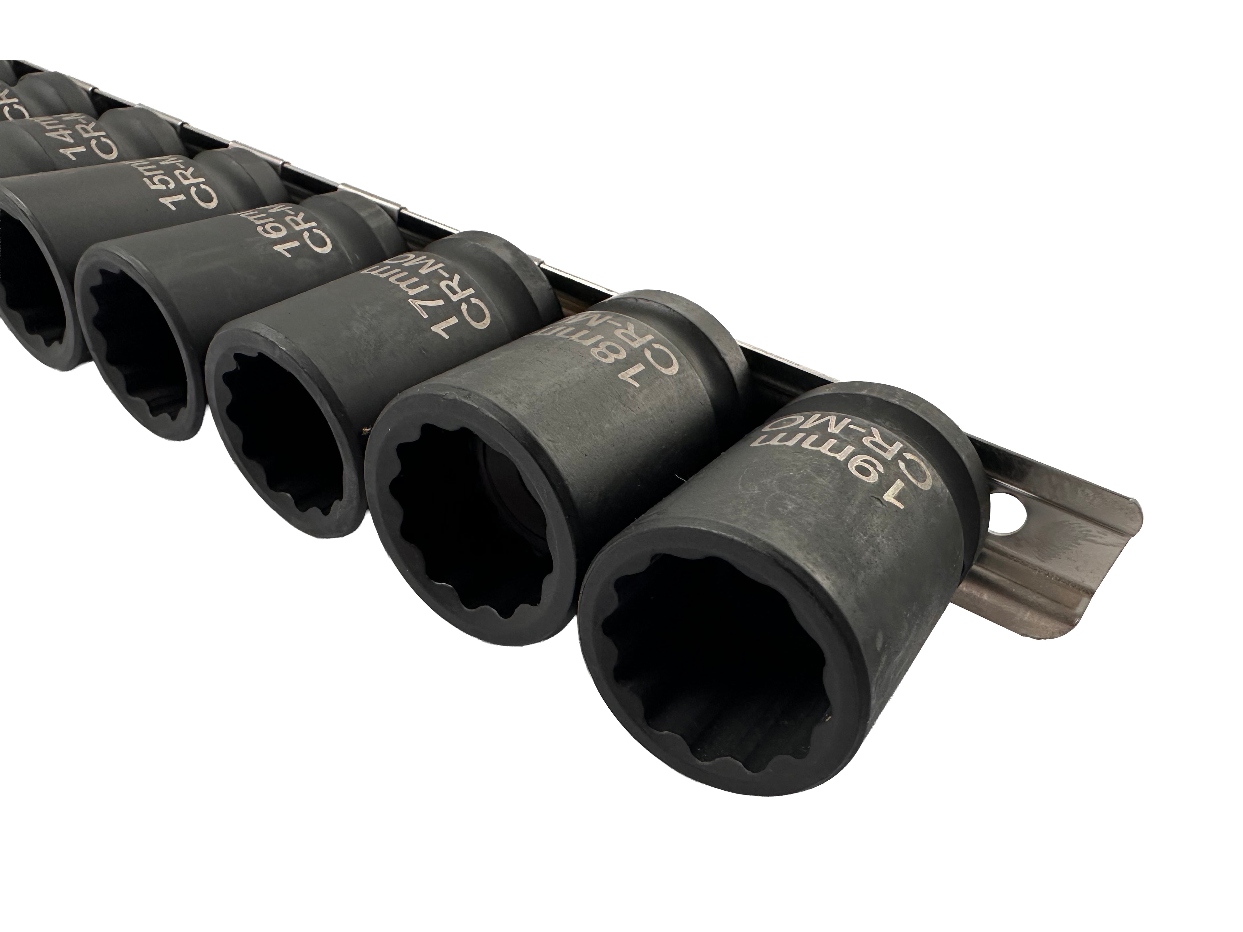 Комплект 10 ударни къси бихексагонални вложки 1/2 12 страни GEBO TOOLS