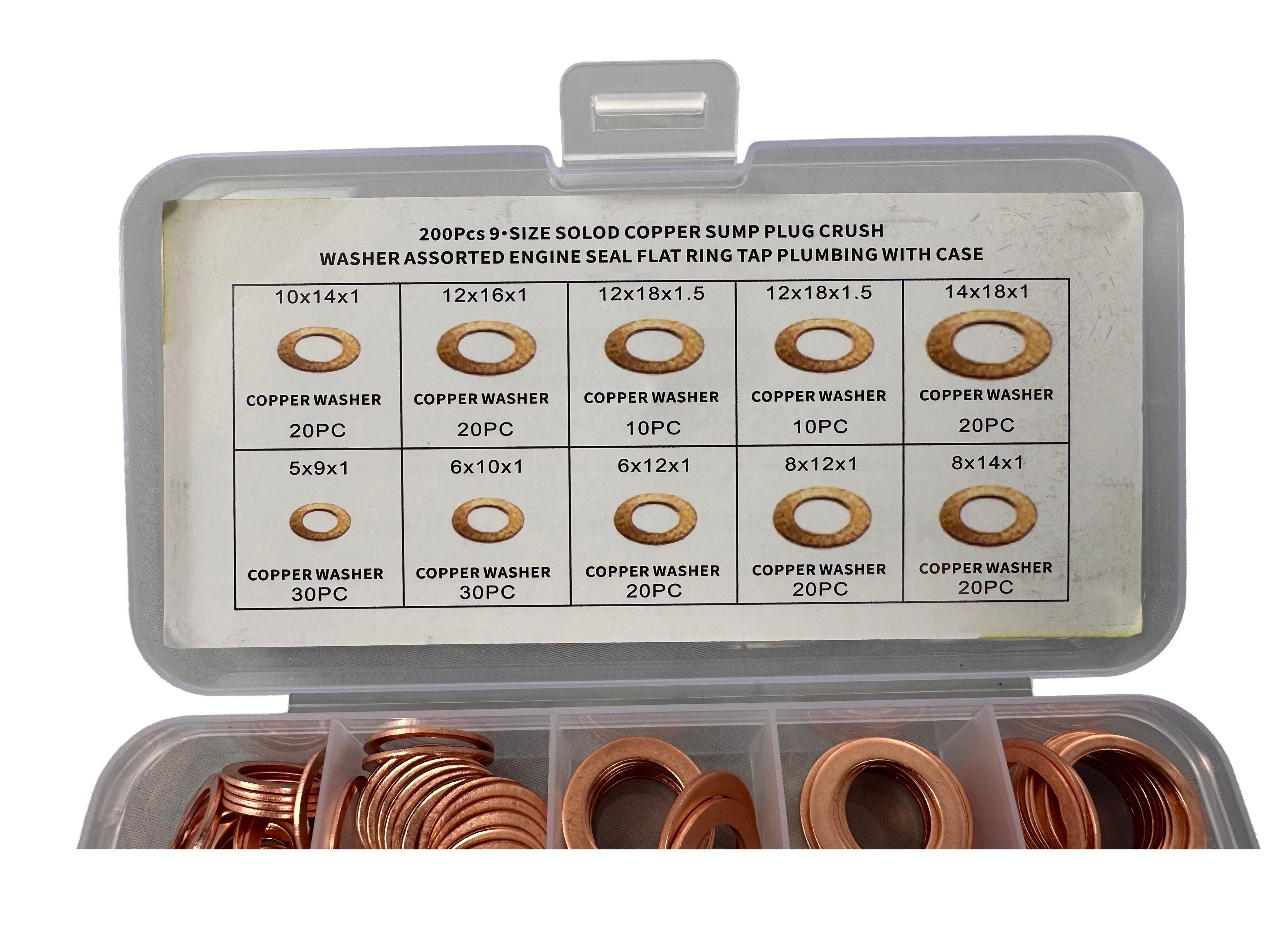 Комплект медни шайби 200 бр. GEBO TOOLS